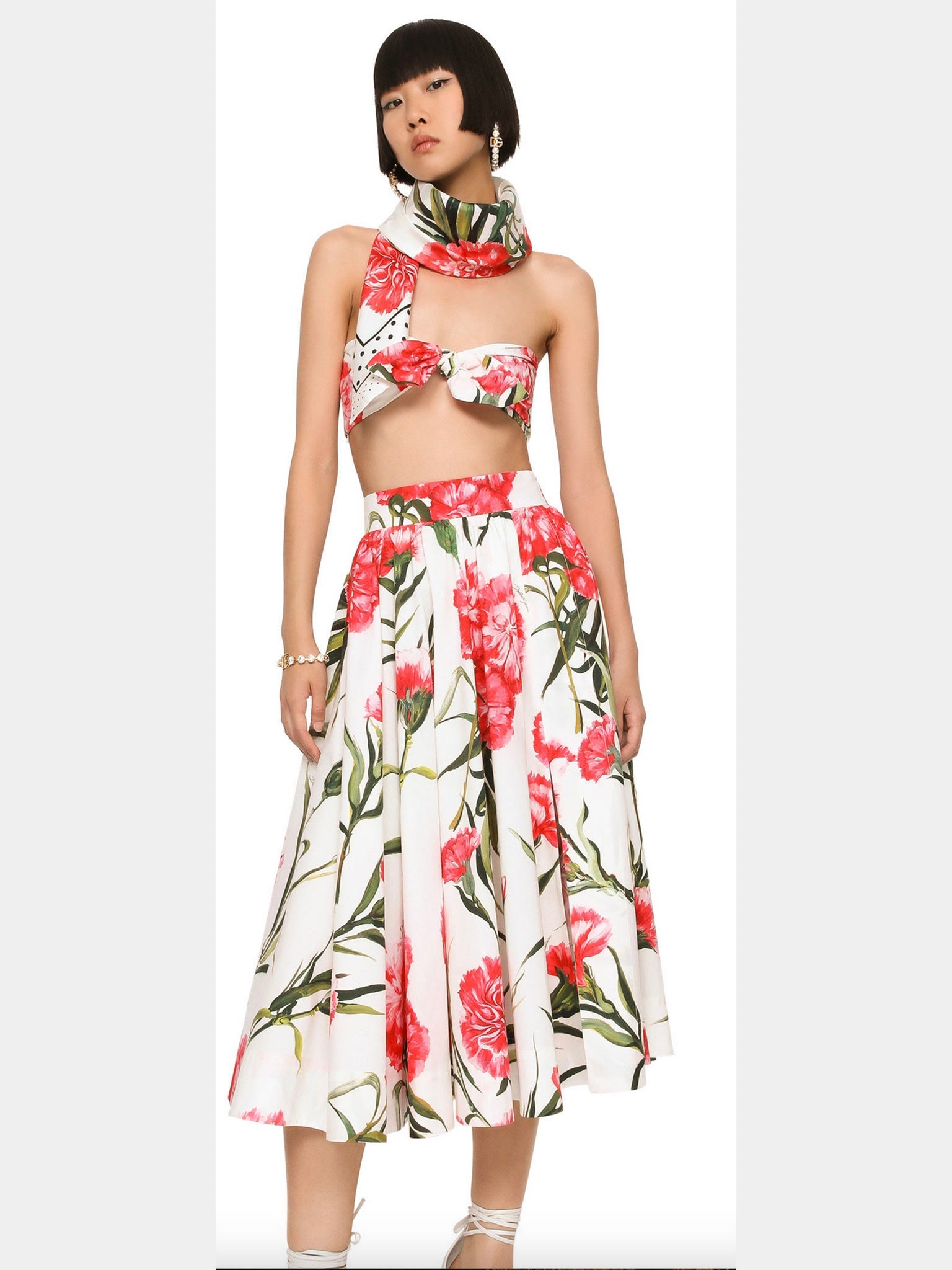 Dolce & Gabbana Vegetable - print Twill ScarfDolce & Gabbana