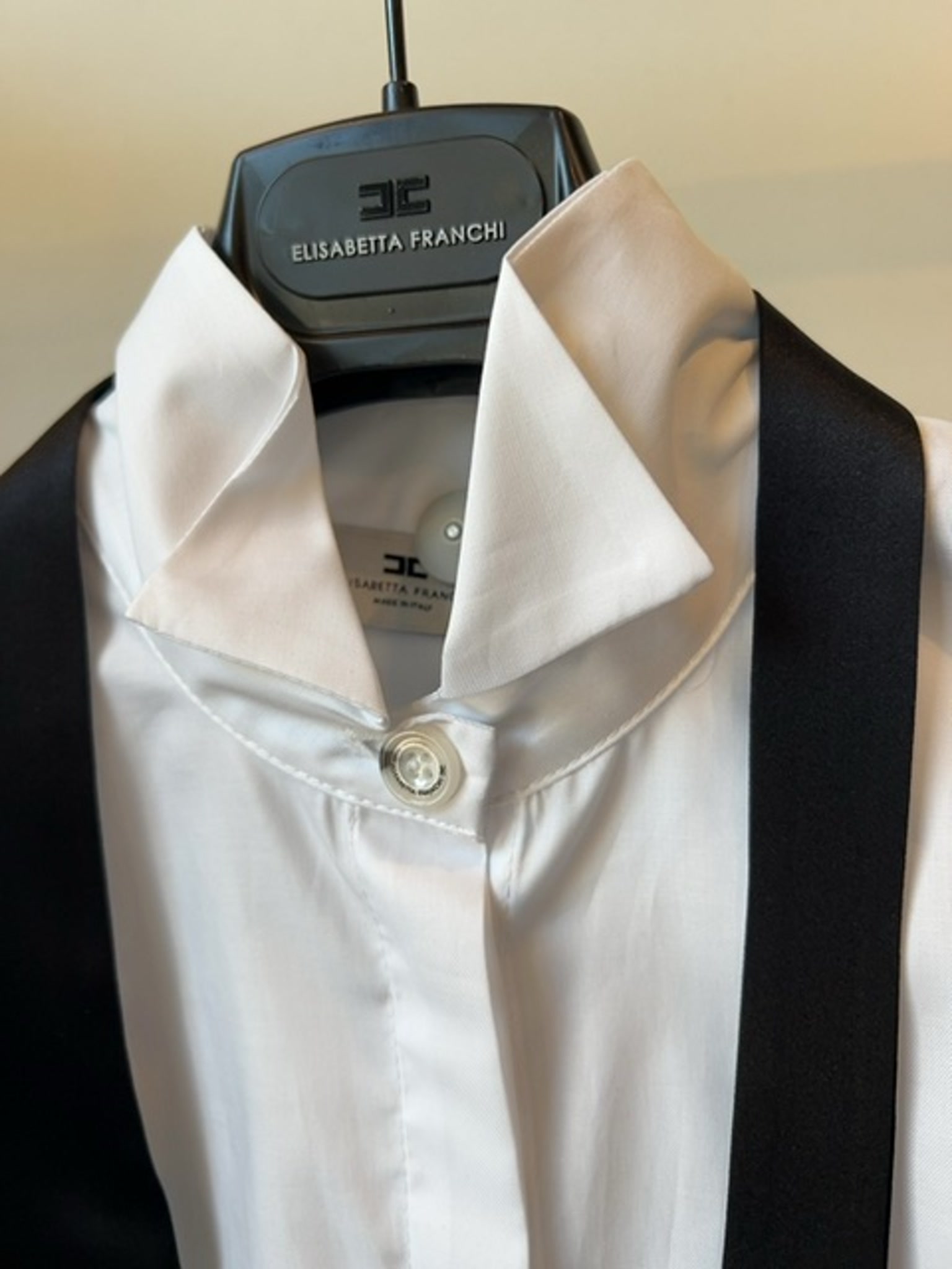 Elisabetta Franchi Damska koszula bawełniana białaElisabetta Franchi