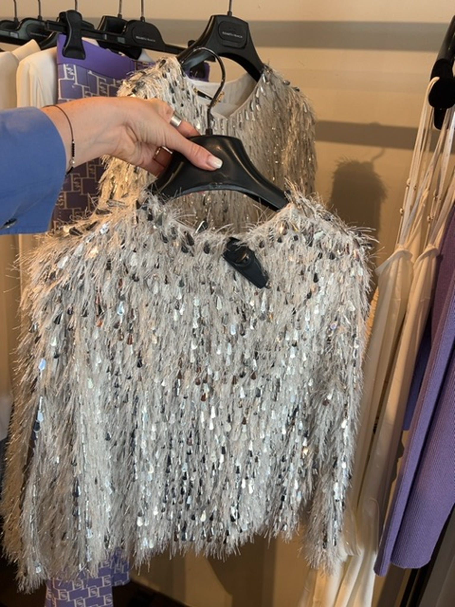 Elisabetta Franchi Damska kurtka Argento/AvorioElisabetta Franchi