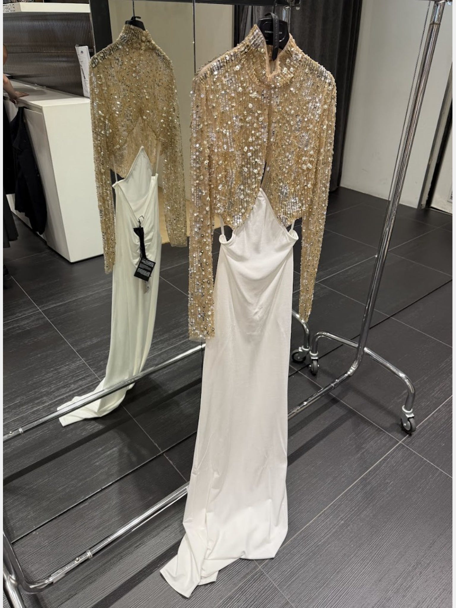 Elisabetta Franchi damska sukienka Oro Avorio AB - 516 - 41EWElisabetta Franchi