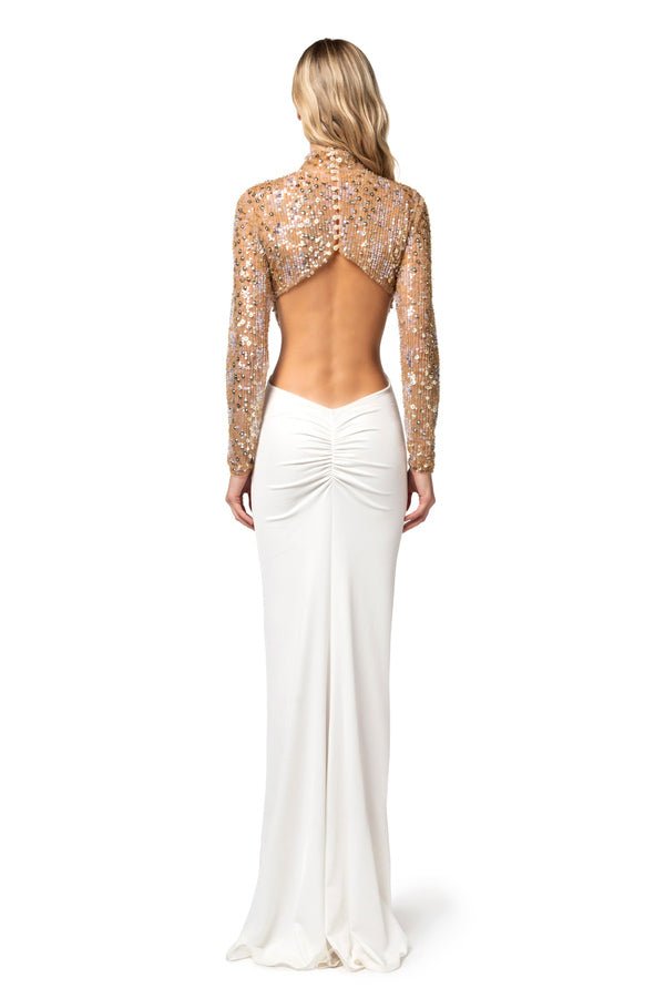 Elisabetta Franchi damska sukienka Oro Avorio AB - 516 - 41EWElisabetta Franchi