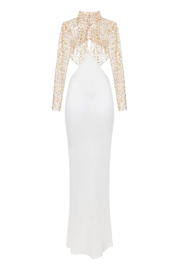 Elisabetta Franchi damska sukienka Oro Avorio AB - 516 - 41EWElisabetta Franchi