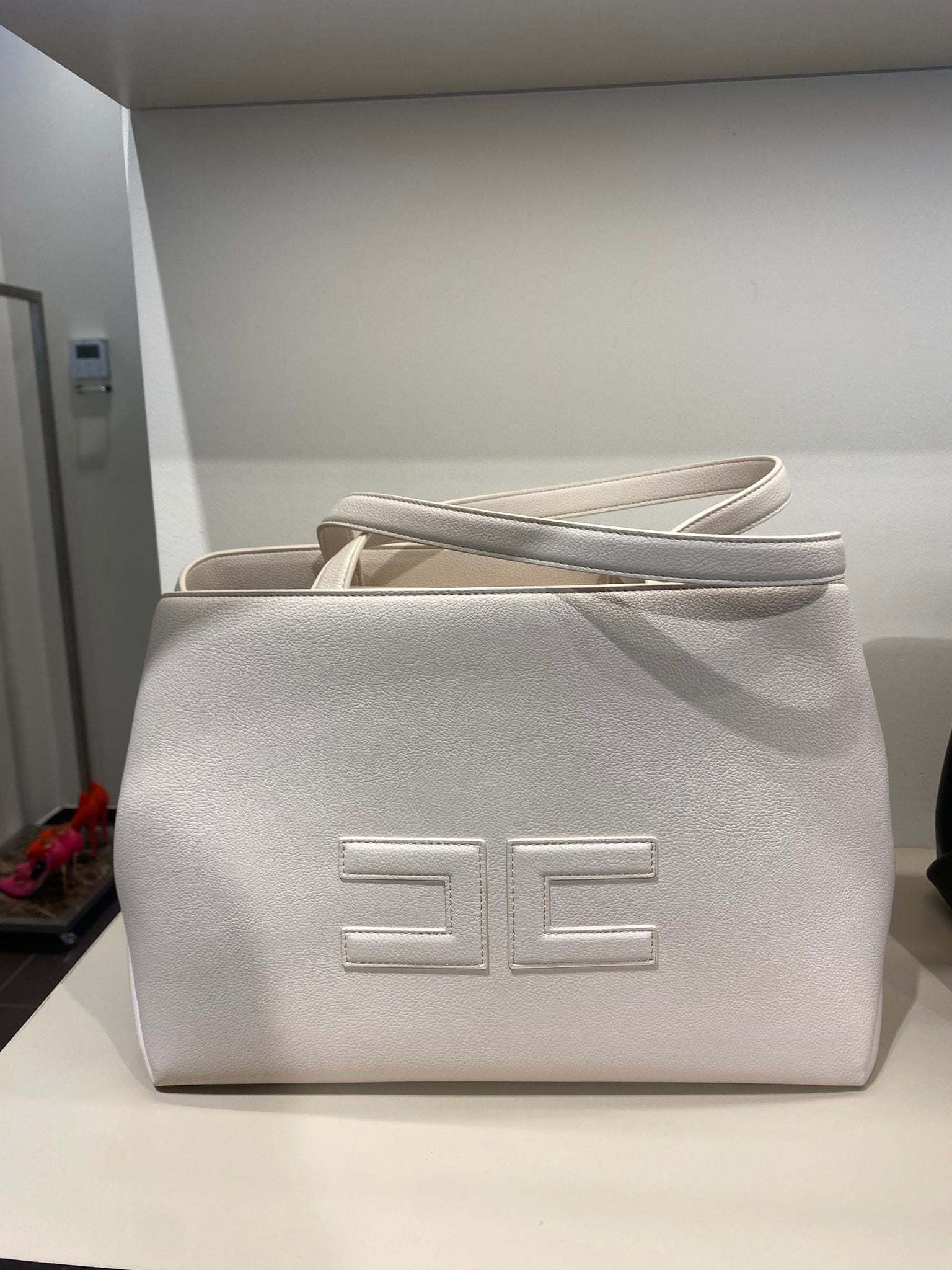 Elisabetta Franchi Damska torba na ramię skórzana BurroElisabetta Franchi