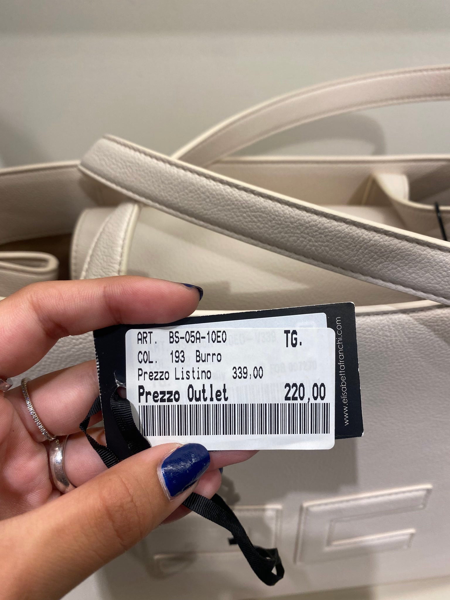 Elisabetta Franchi Damska torba na ramię skórzana BurroElisabetta Franchi
