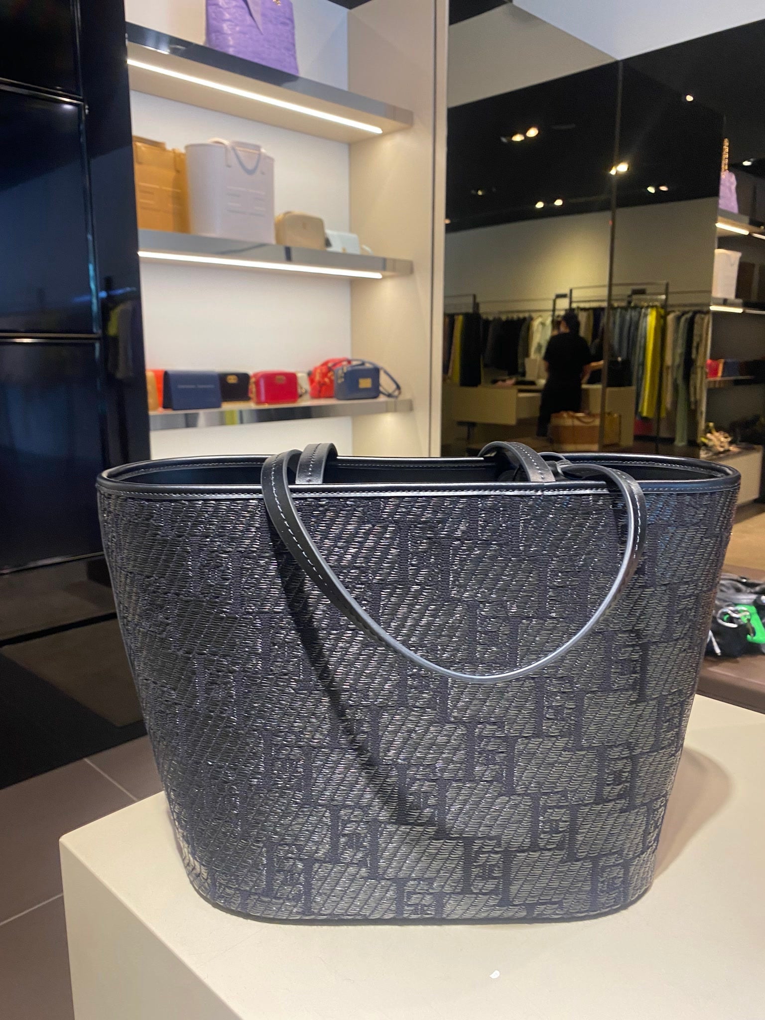 Elisabetta Franchi Damska torebka na ramię skóra czarnaElisabetta Franchi