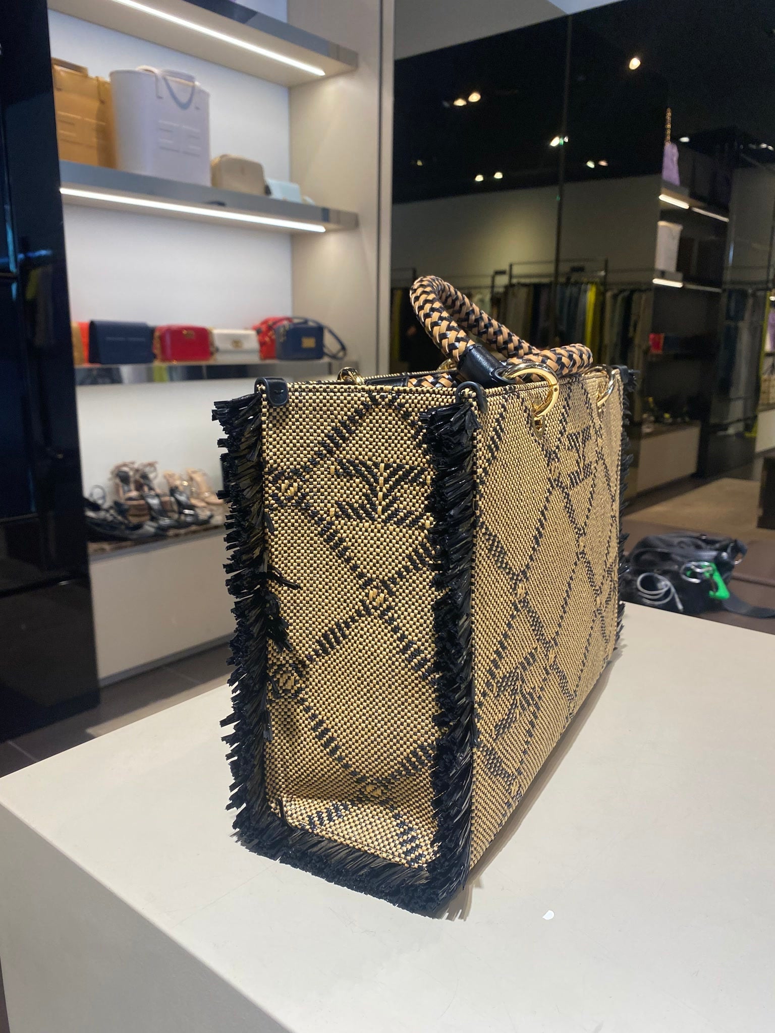 Elisabetta Franchi Damska torebka Nero/PagliaElisabetta Franchi