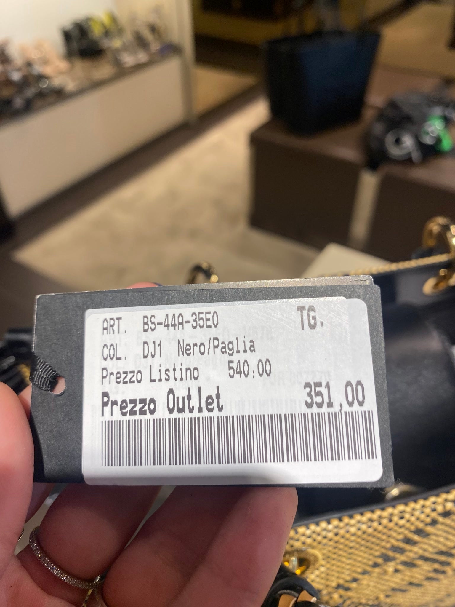 Elisabetta Franchi Damska torebka Nero/PagliaElisabetta Franchi