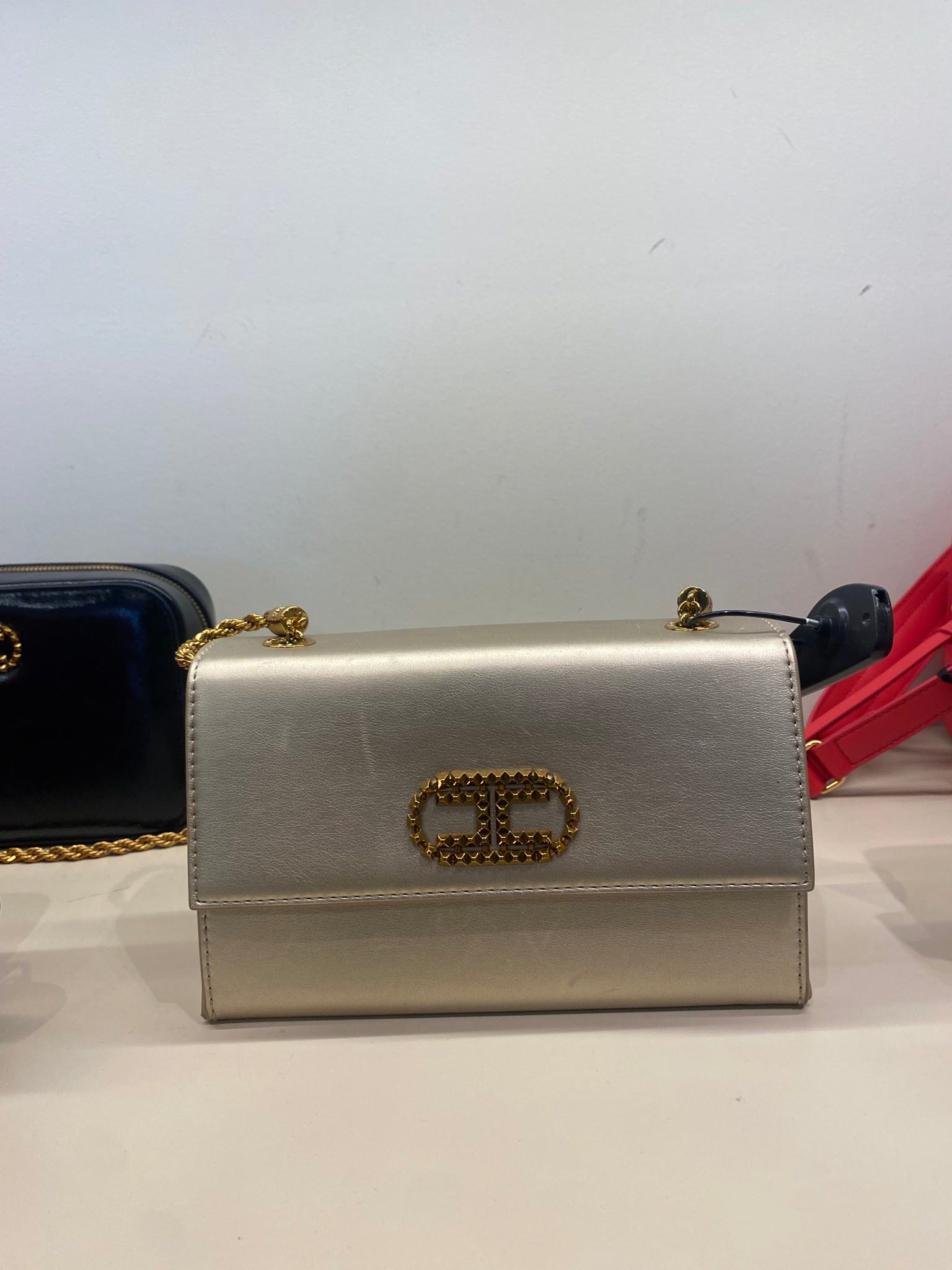 Elisabetta Franchi Damska torebka skórzana 610 OroElisabetta Franchi