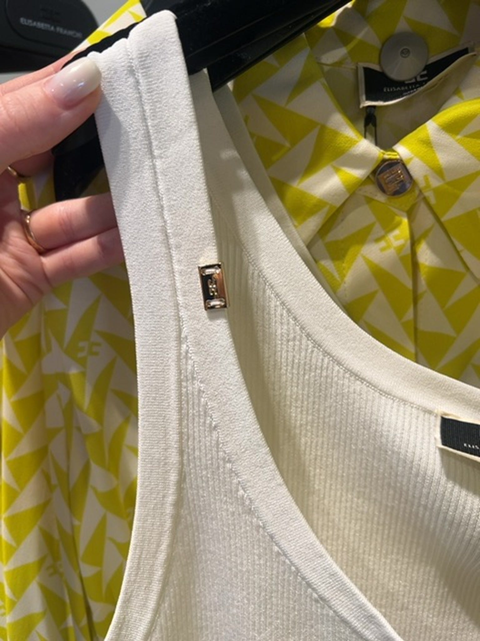 Elisabetta Franchi Damskie bluzka AvorioElisabetta Franchi
