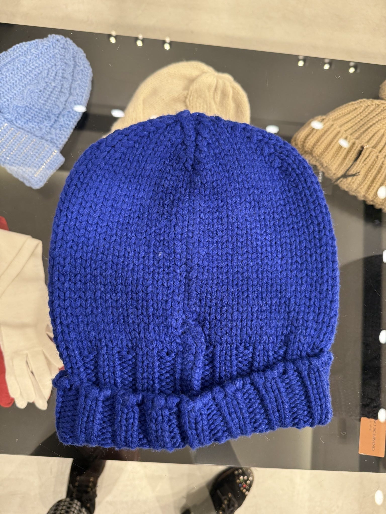 Ermanno Scervino Blue Knit HatErmanno Scervino