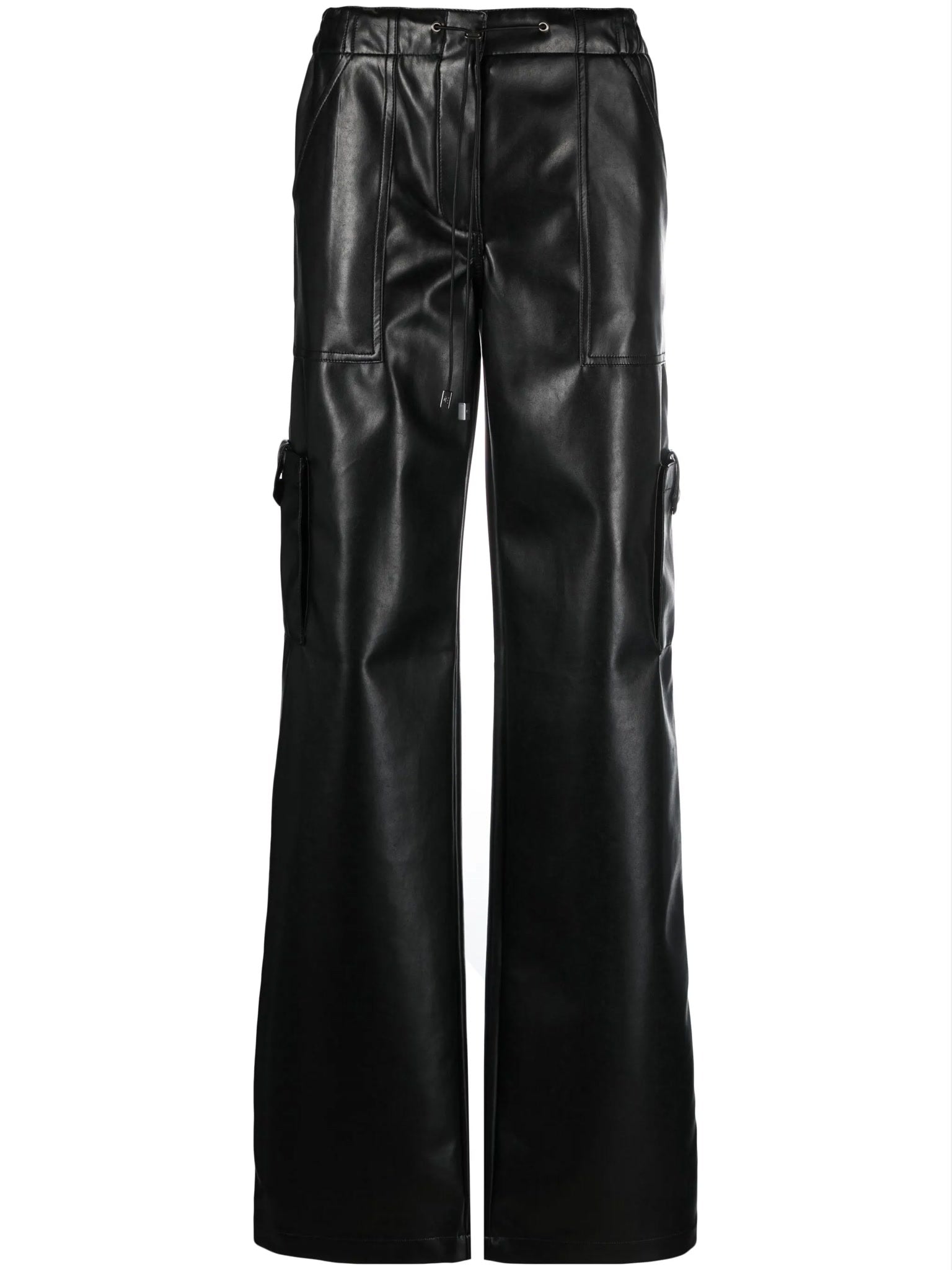 Ermanno Scervino Drawstring - Waist Faux - Leather TrousersErmanno Scervino