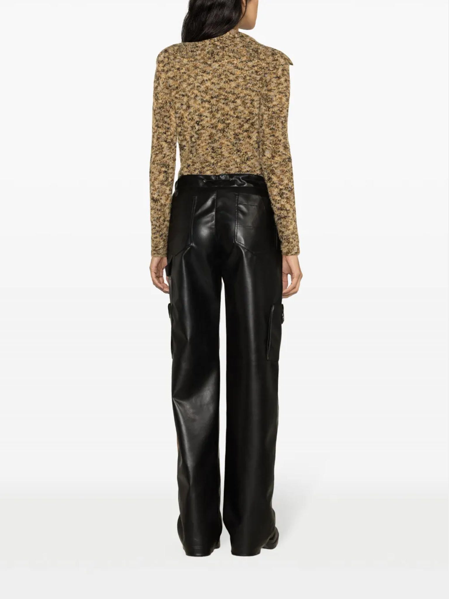 Ermanno Scervino Drawstring - Waist Faux - Leather TrousersErmanno Scervino