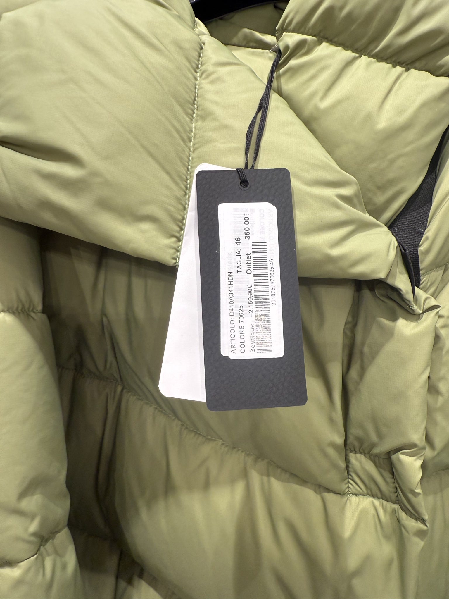 Ermanno Scervino Green Puffer JacketErmanno Scervino