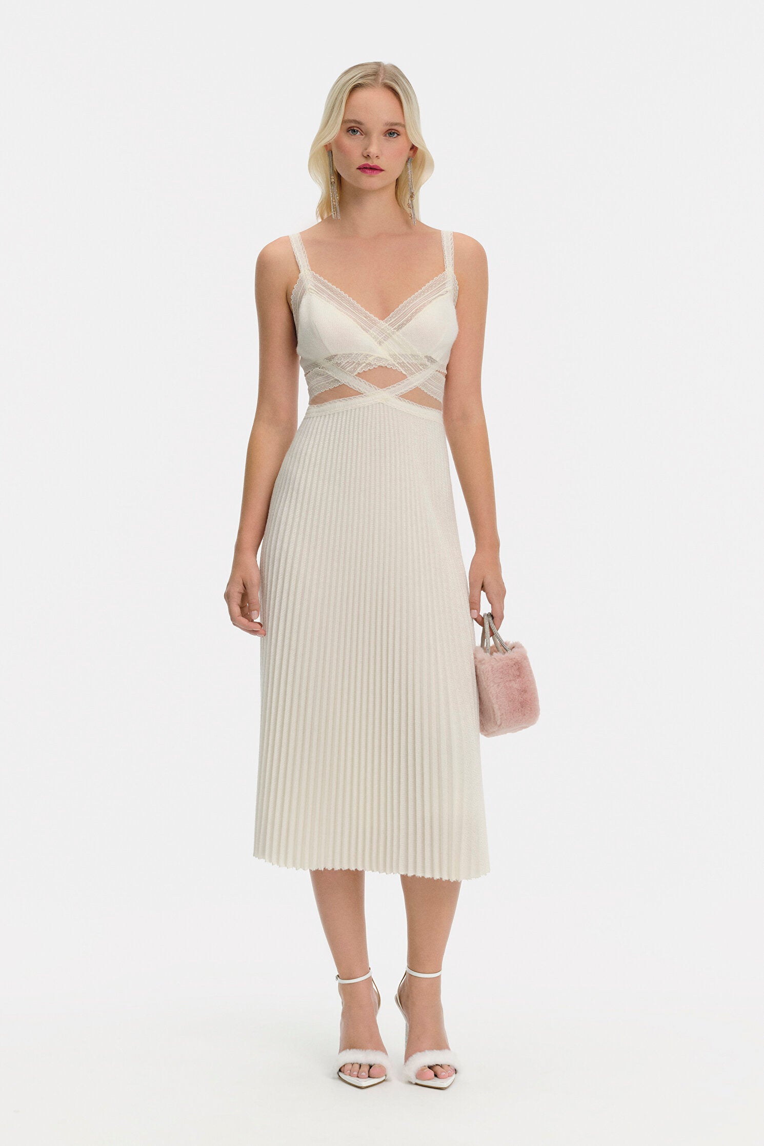 Ermanno Scervino Lace Pleated DressErmanno Scervino