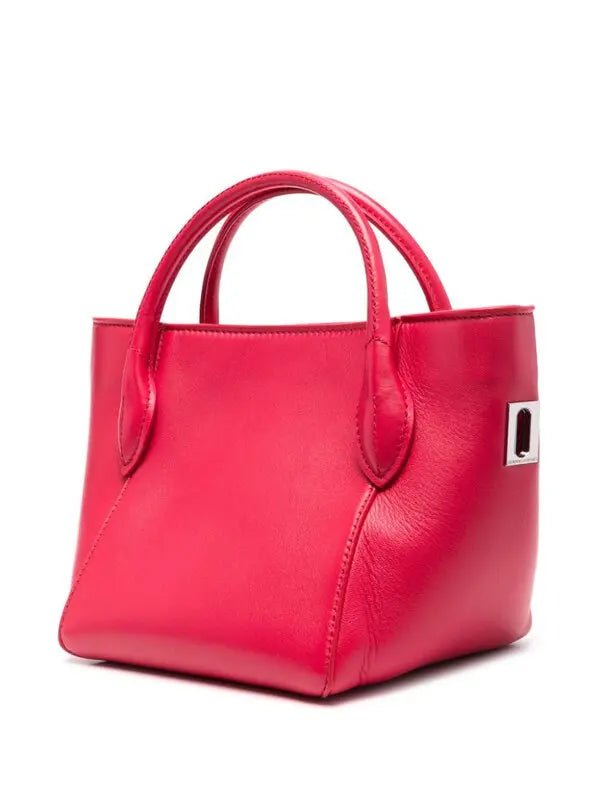 Ermanno Scervino Red Floral Leather BagErmanno Scervino