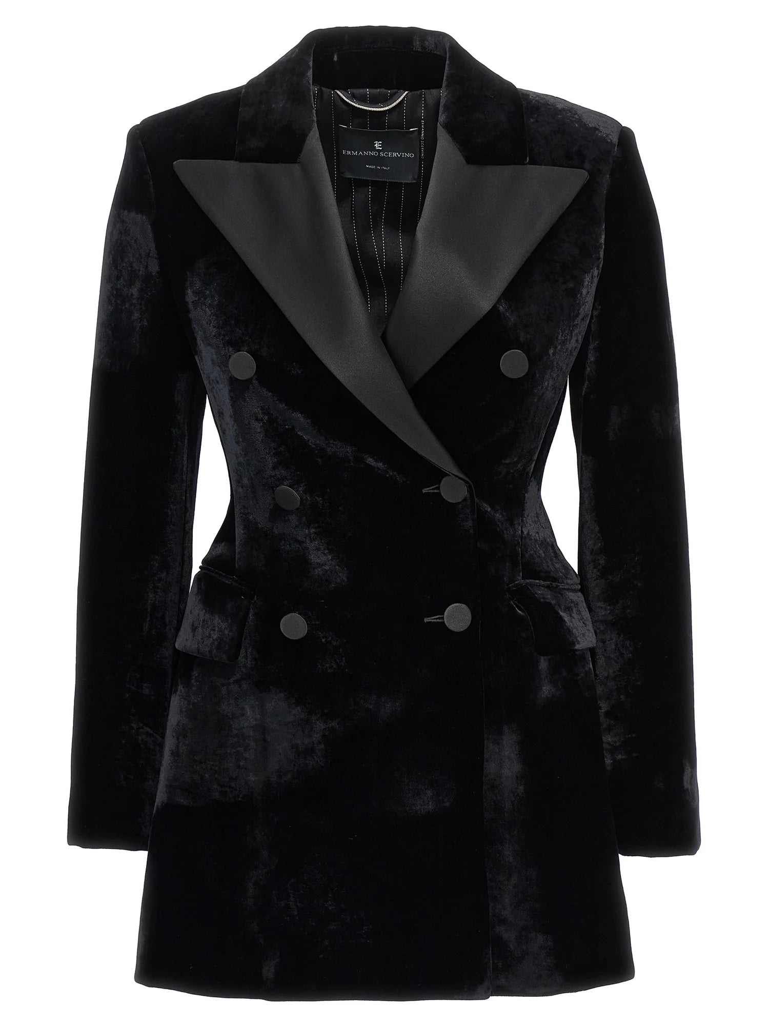 Ermanno Scervino Velvet Double Breasted BlazerErmanno Scervino