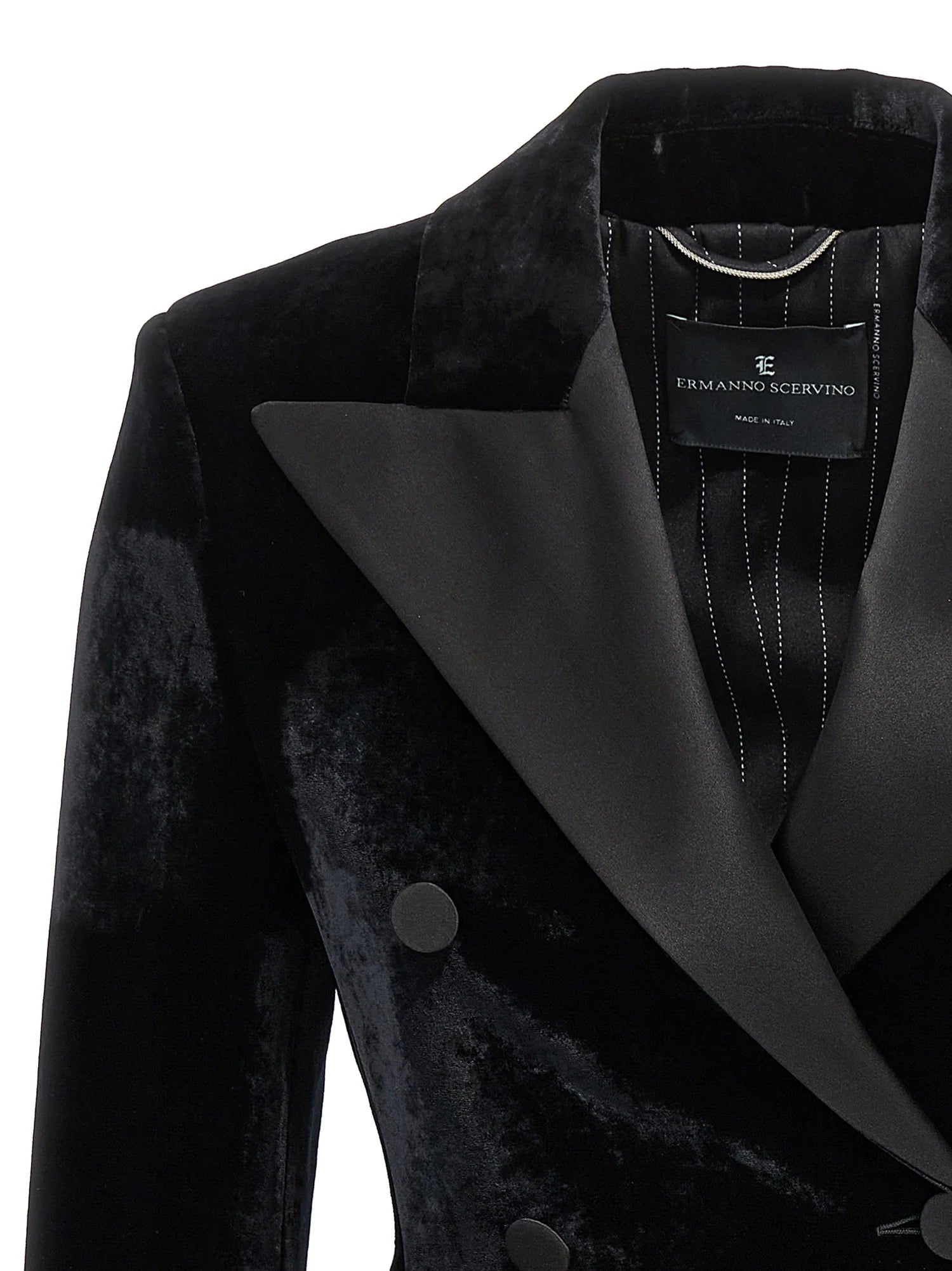 Ermanno Scervino Velvet Double Breasted BlazerErmanno Scervino