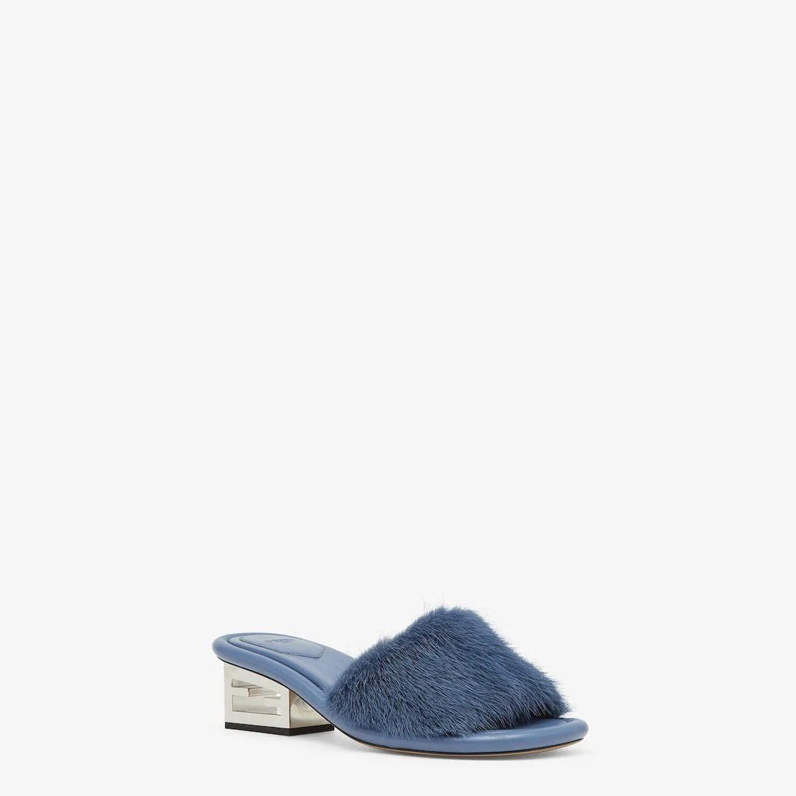Fendi Baguette Mink 'Blue' Women's SlippersFendi