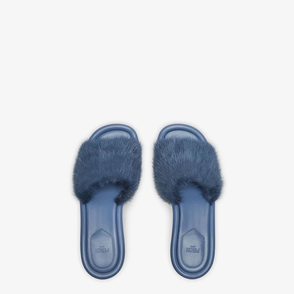 Fendi Baguette Mink 'Blue' Women's SlippersFendi