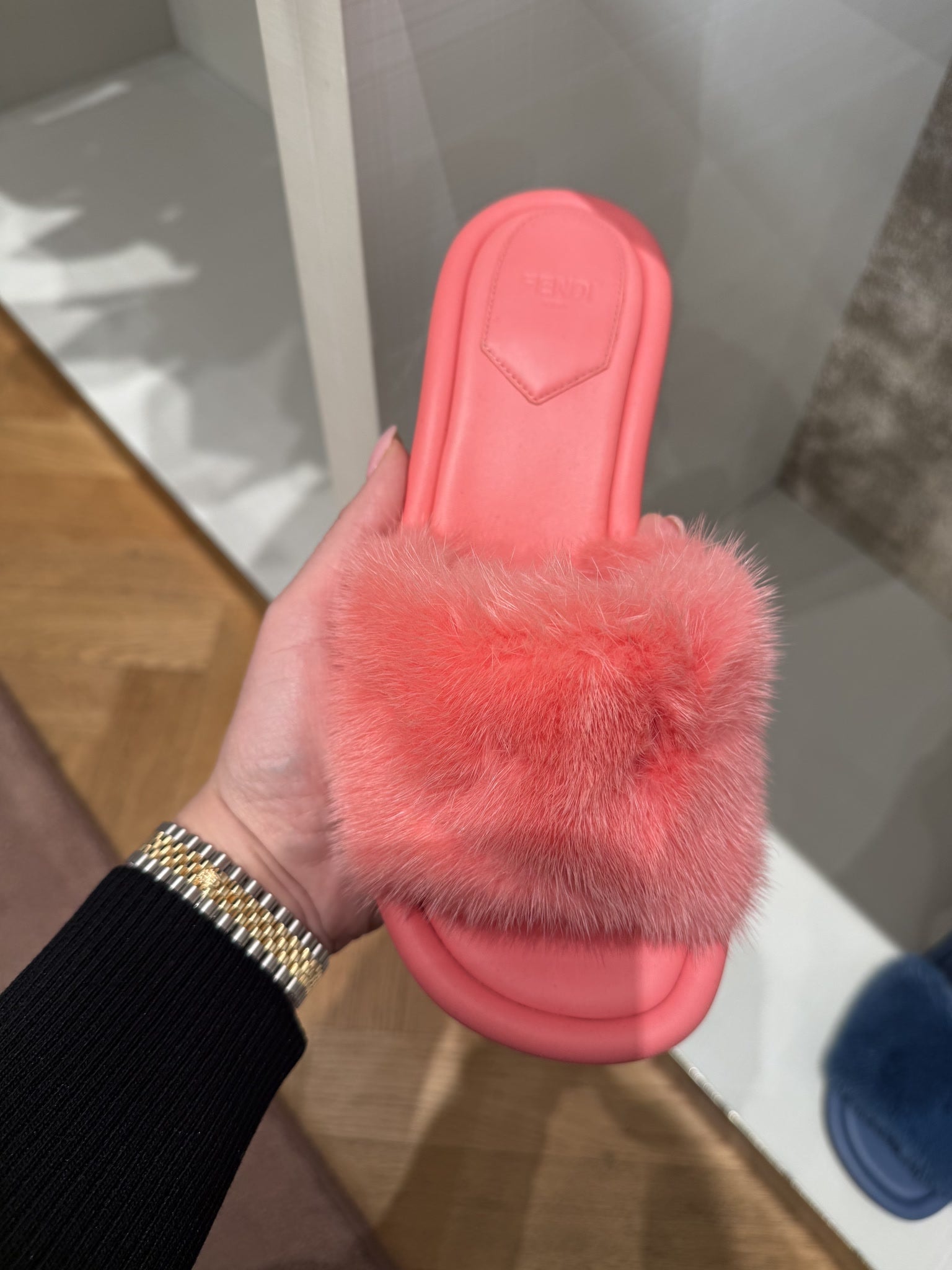 Fendi Baguette Mink 'Pink' Women's SlippersFendi