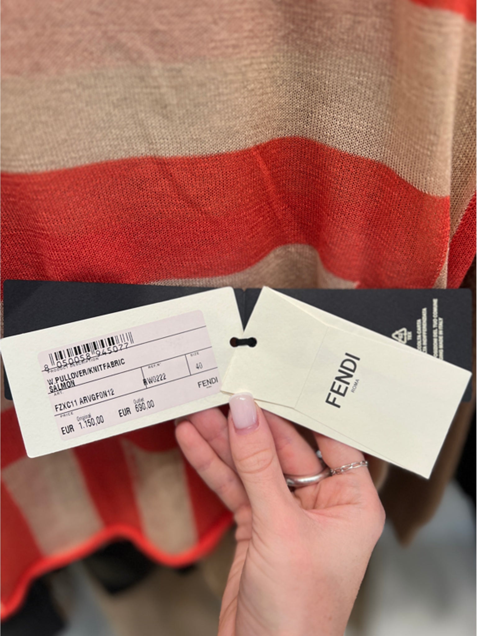 Fendi Damski Sweter SalmonFendi