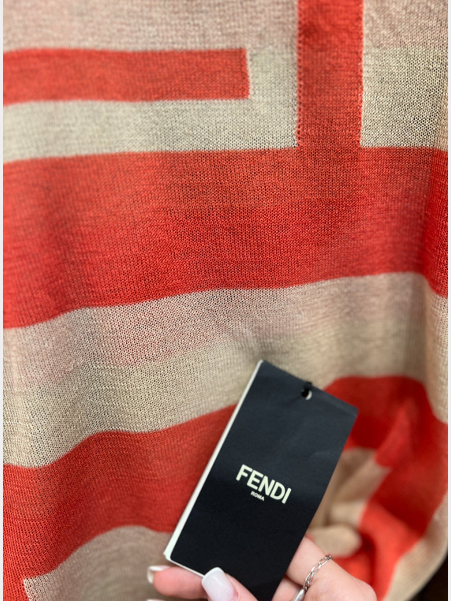 Fendi Damski Sweter SalmonFendi
