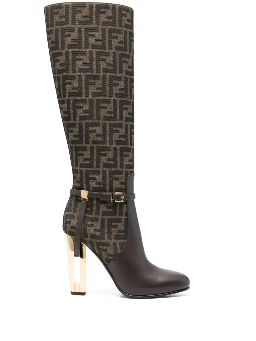 Fendi Delfina 110mm Monogram Knee - high BootsFendi