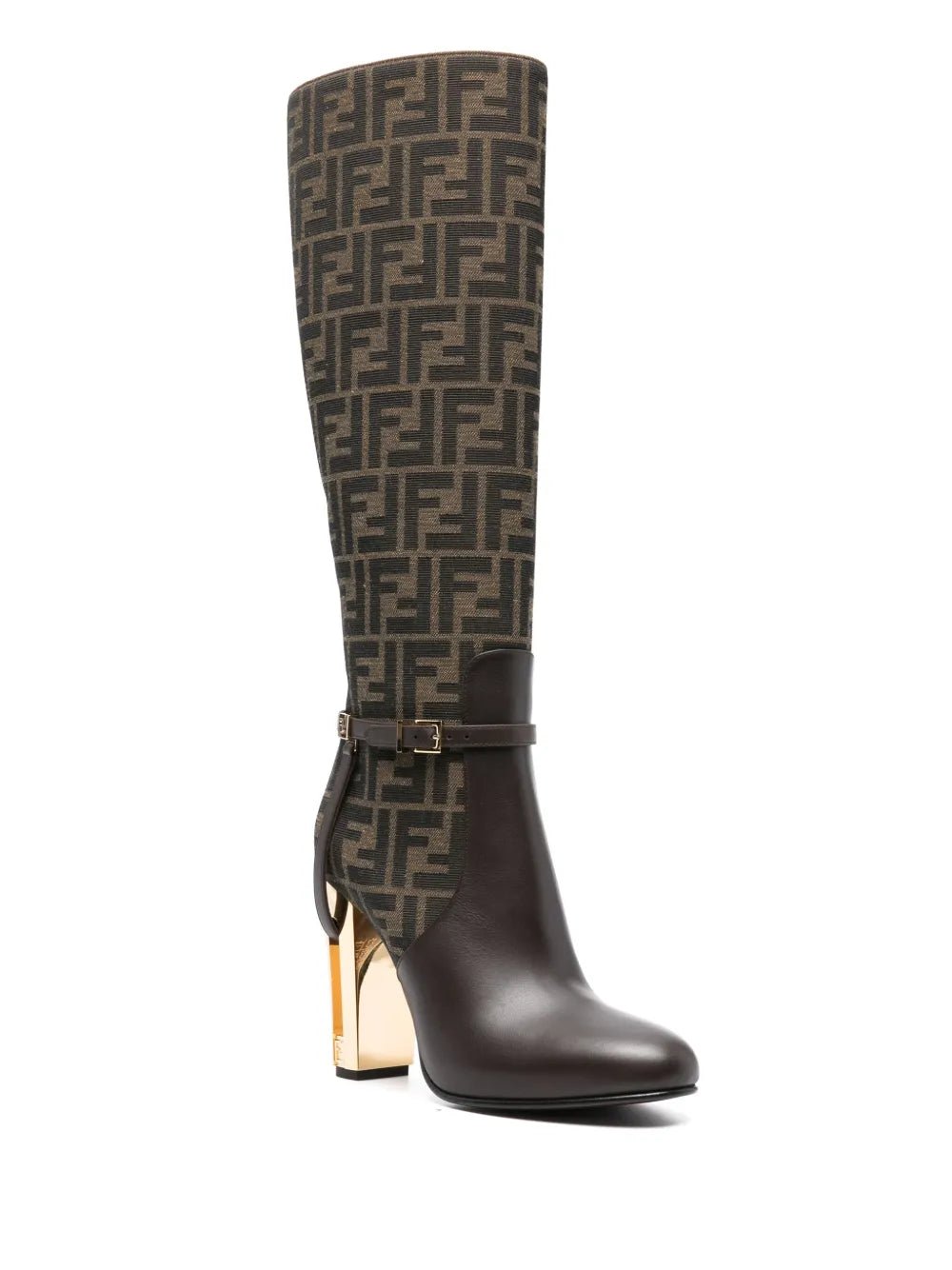 Fendi Delfina 110mm Monogram Knee - high BootsFendi