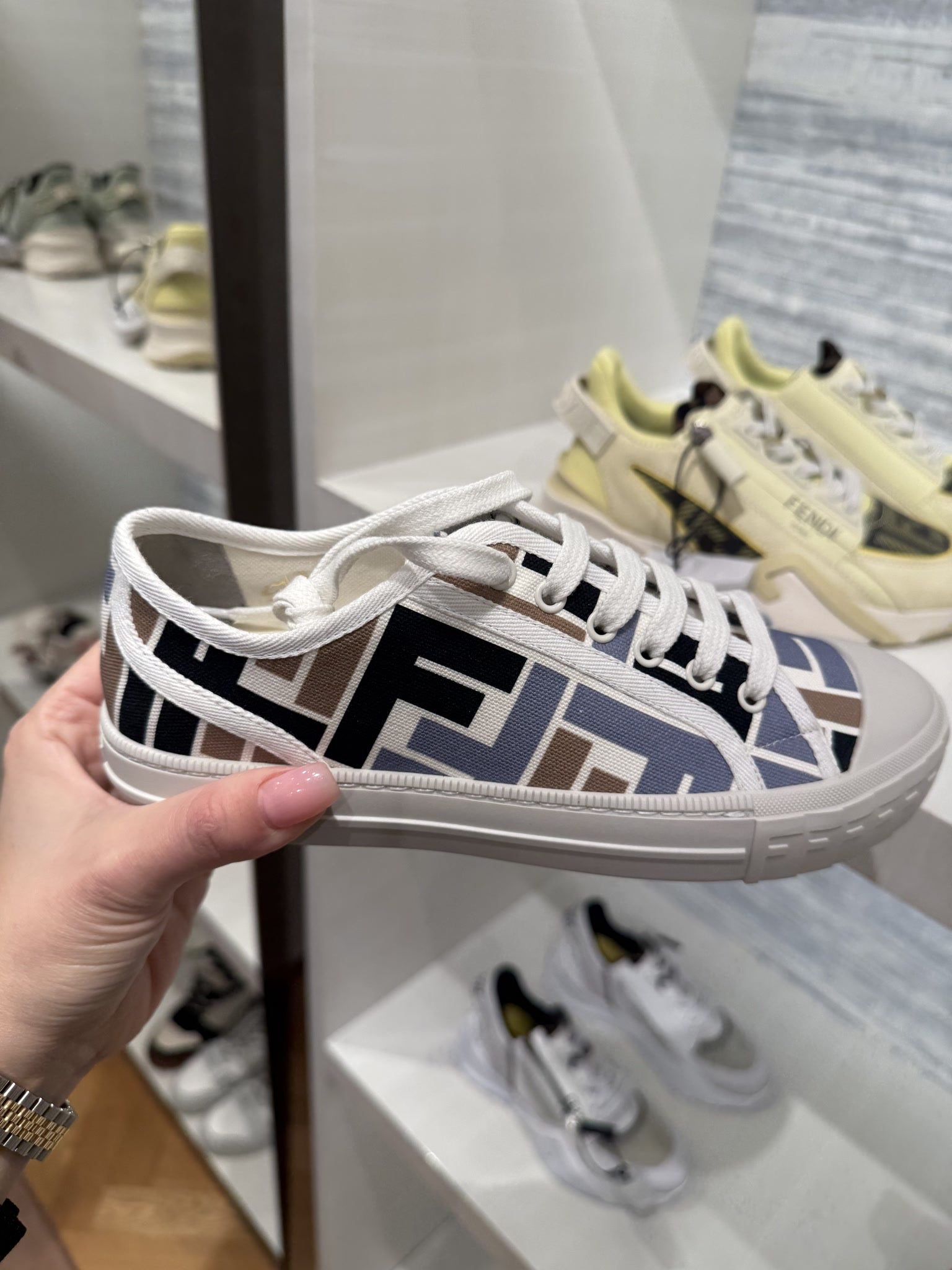 Fendi Domino Canvas SneakersFendi