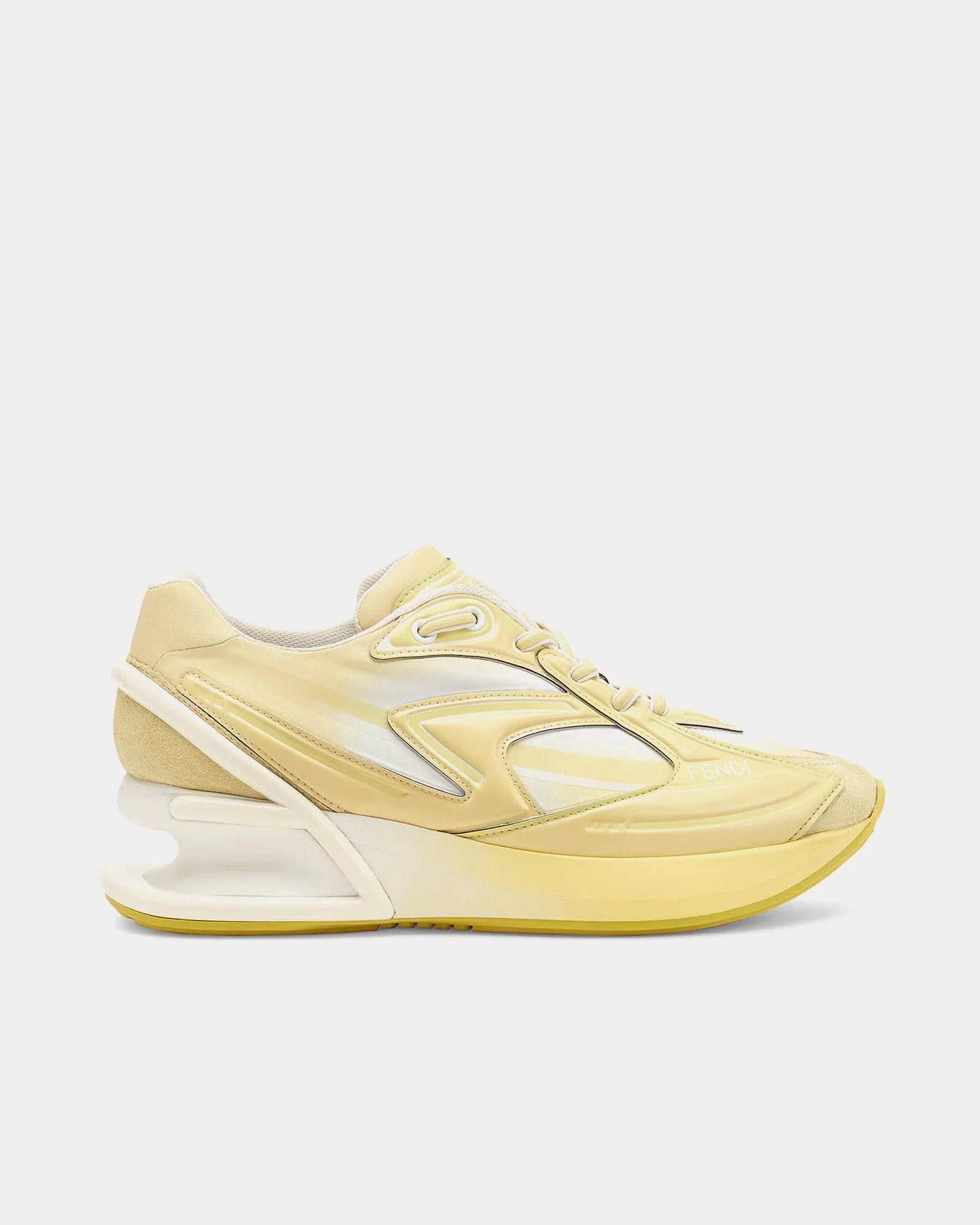 Fendi First 1 Nylon Yellow Low Top SneakersFendi