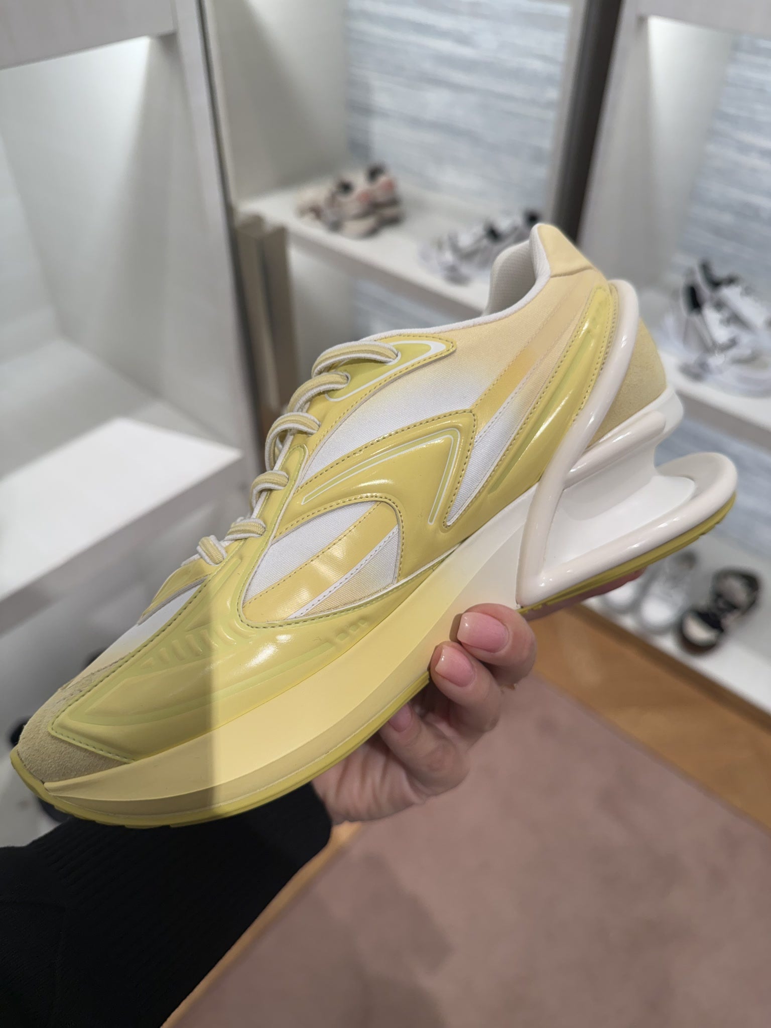 Fendi First 1 Nylon Yellow Low Top SneakersFendi