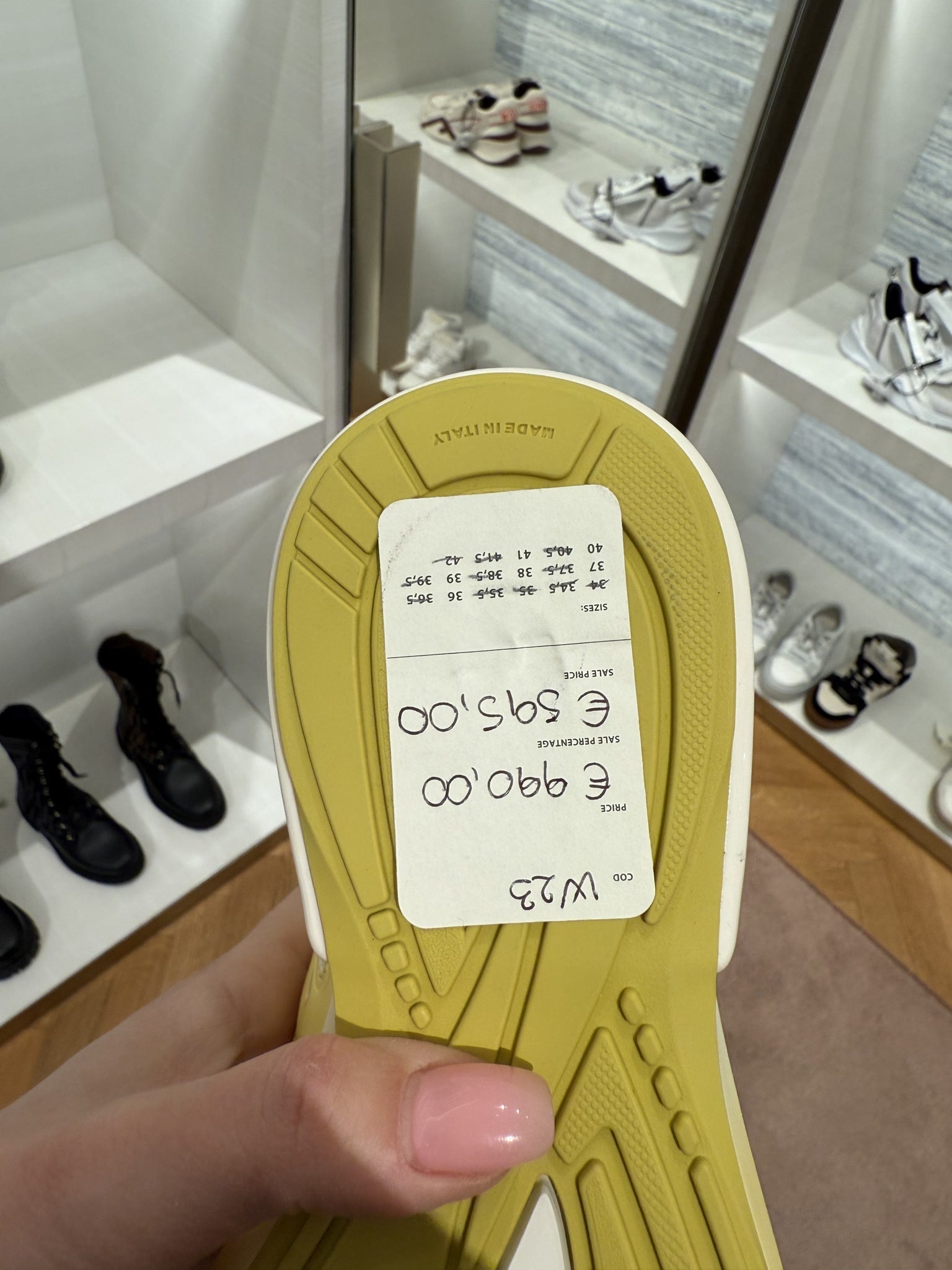 Fendi First 1 Nylon Yellow Low Top SneakersFendi