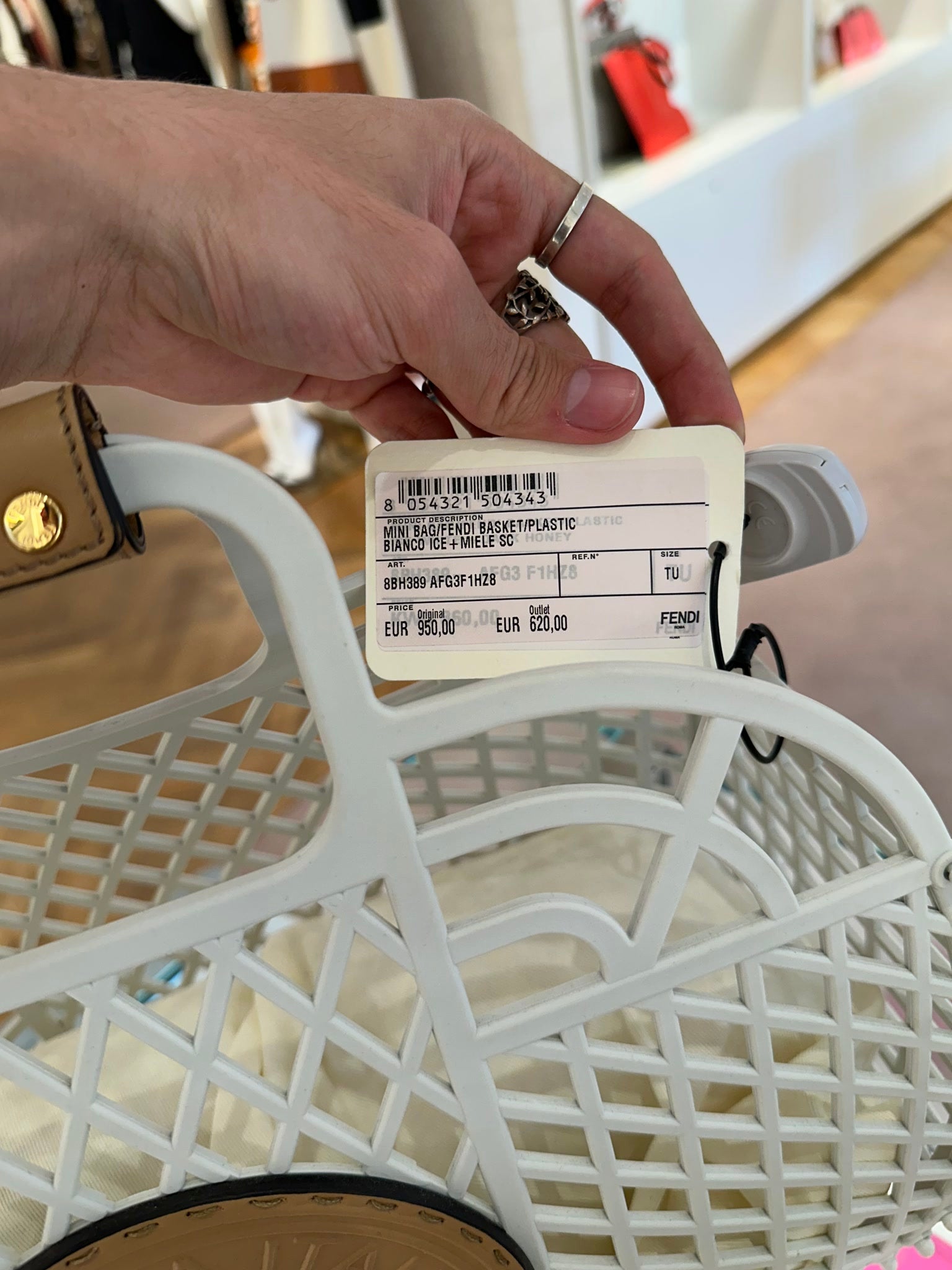 Fendi Mini Bag Bianco Ice + MieleFendi