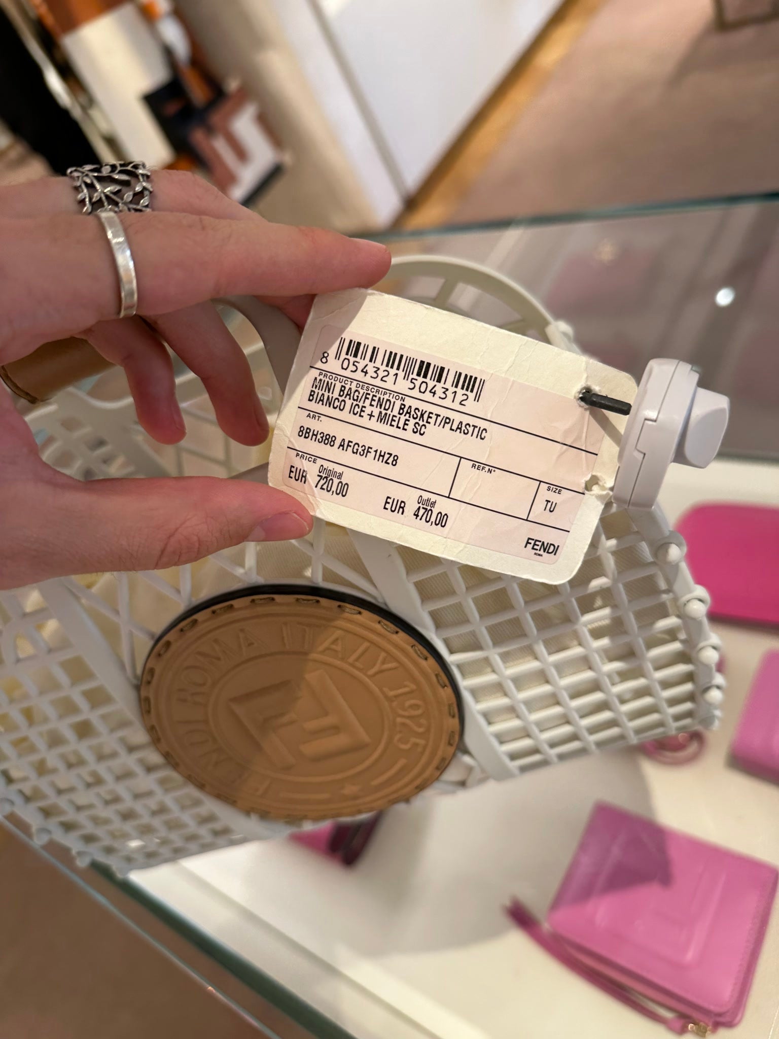 Fendi Mini Bag Bianco Ice + MieleFendi