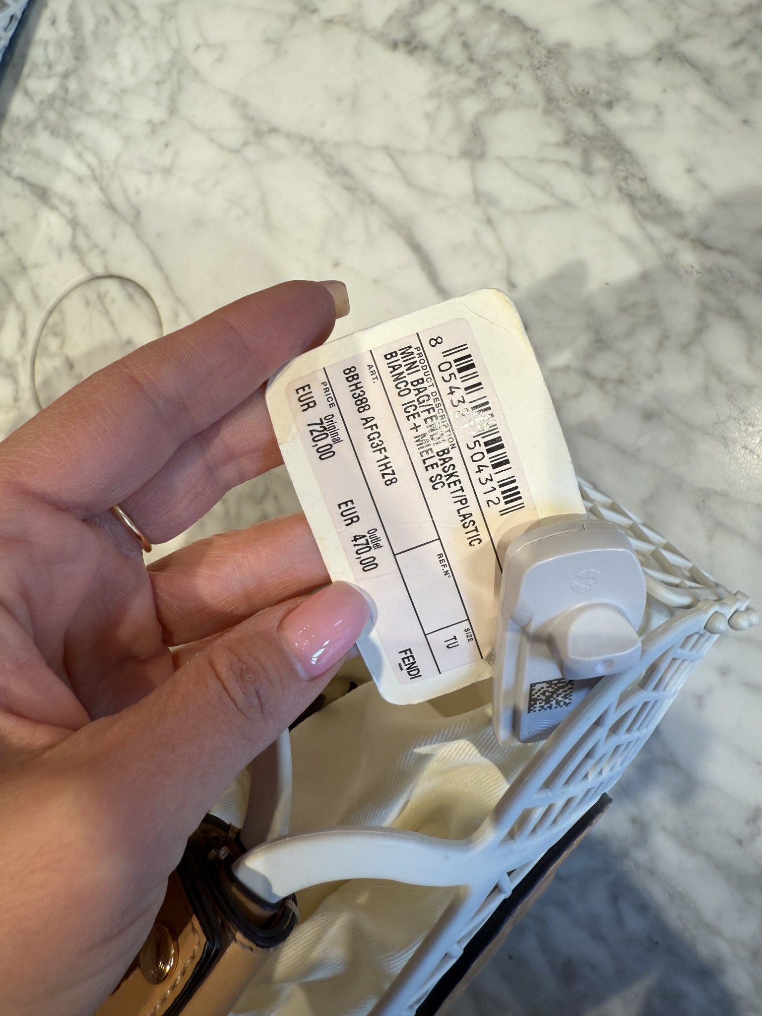 Fendi Mini Basket Bianco IceFendi