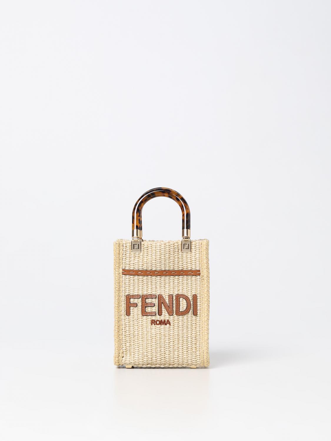 Fendi Mini Sunshine Raffia Tote BagFendi