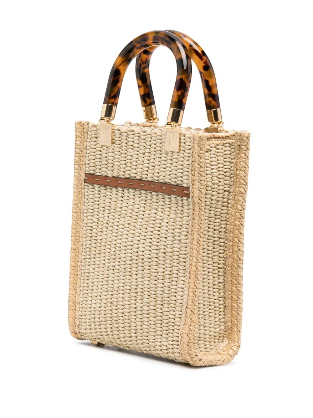 Fendi Mini Sunshine Raffia Tote BagFendi