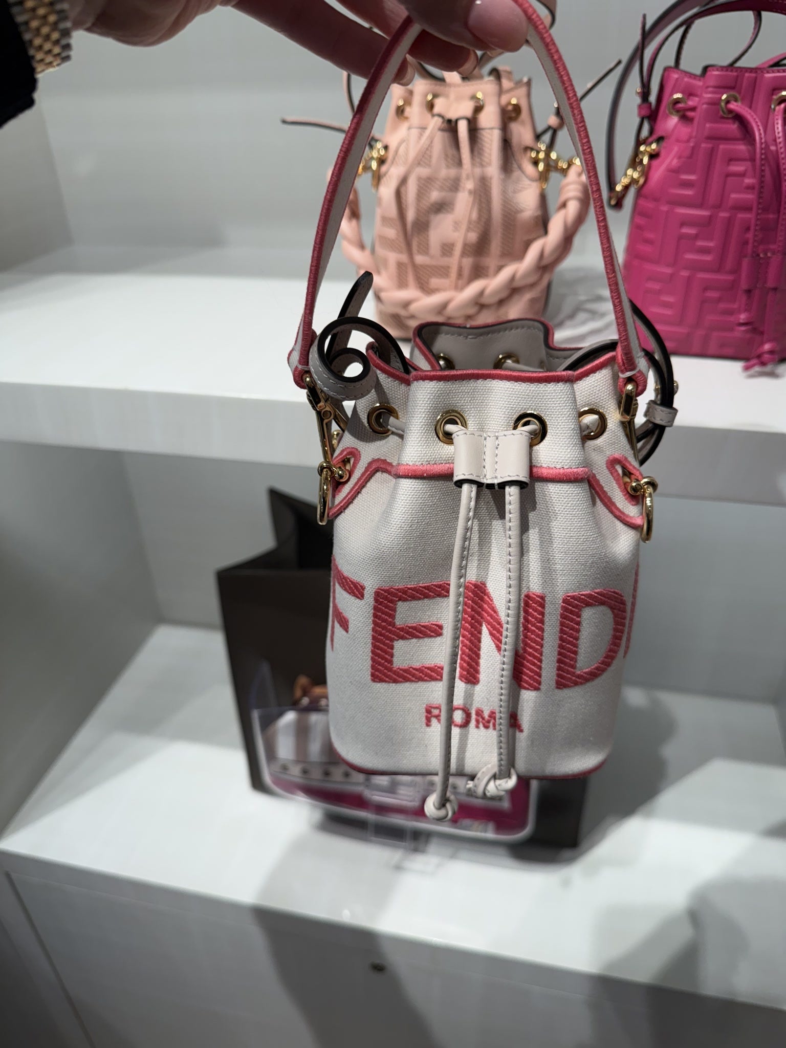 Fendi Mon Tresor Canvas Mini Tote BagFendi
