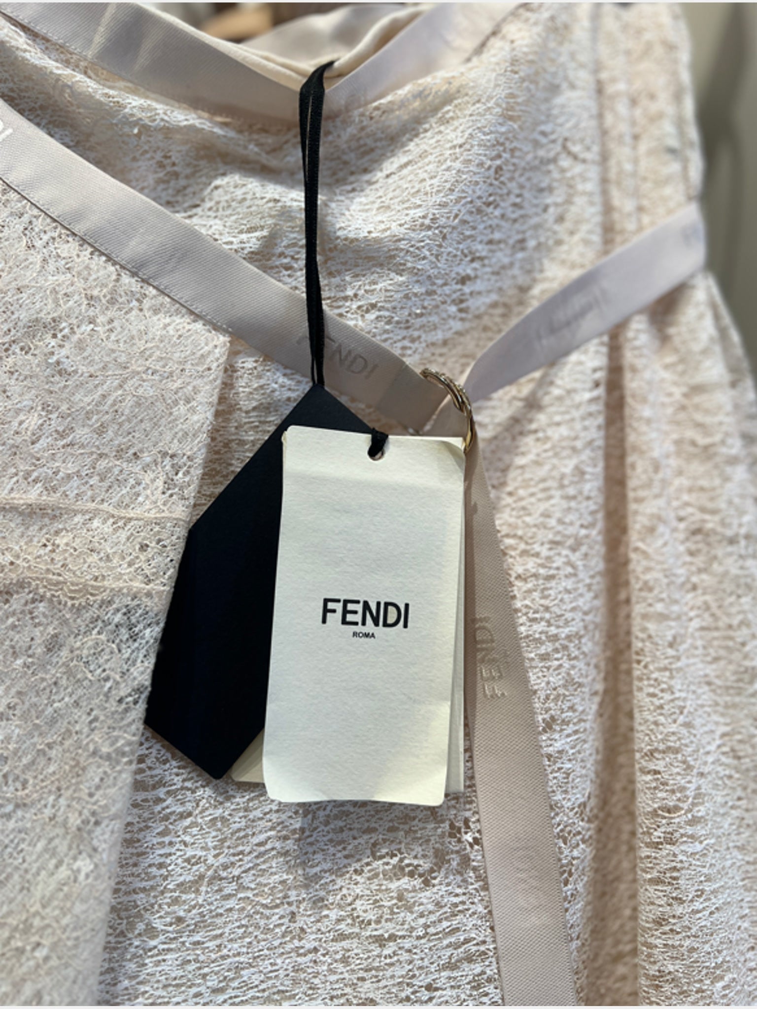 Fendi Spódnica Damska Biała koronkowaFendi