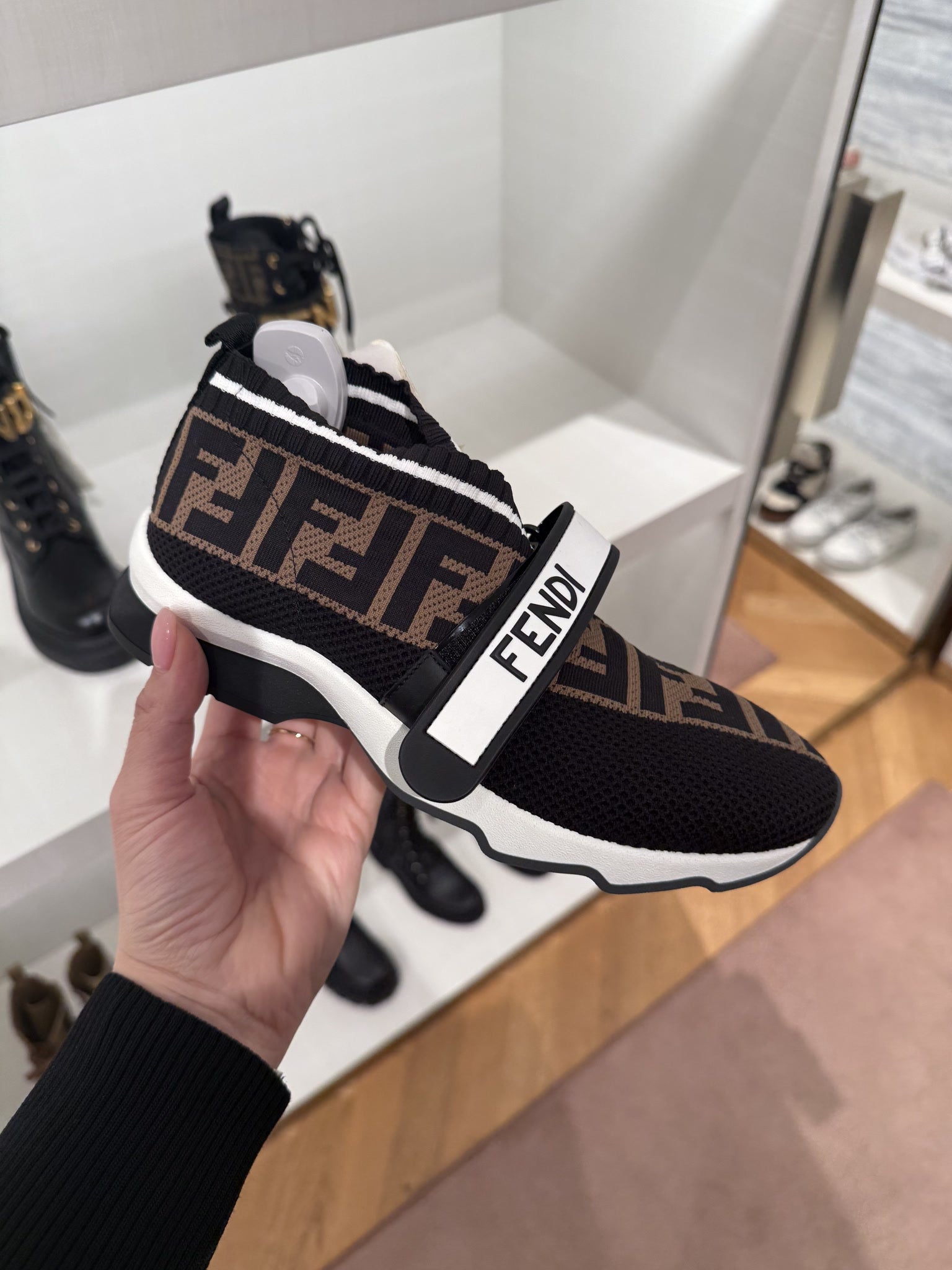 Fendi Stretch Yarn FF Stiff Band Rockoko SneakersFendi