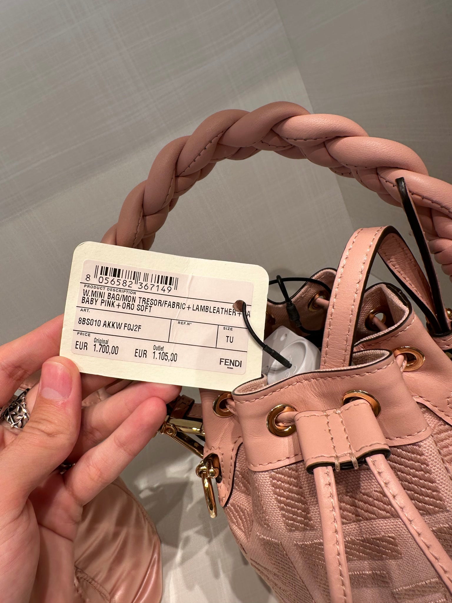 Fendi W. Mini Bag Mon Tresor Baby PinkFendi