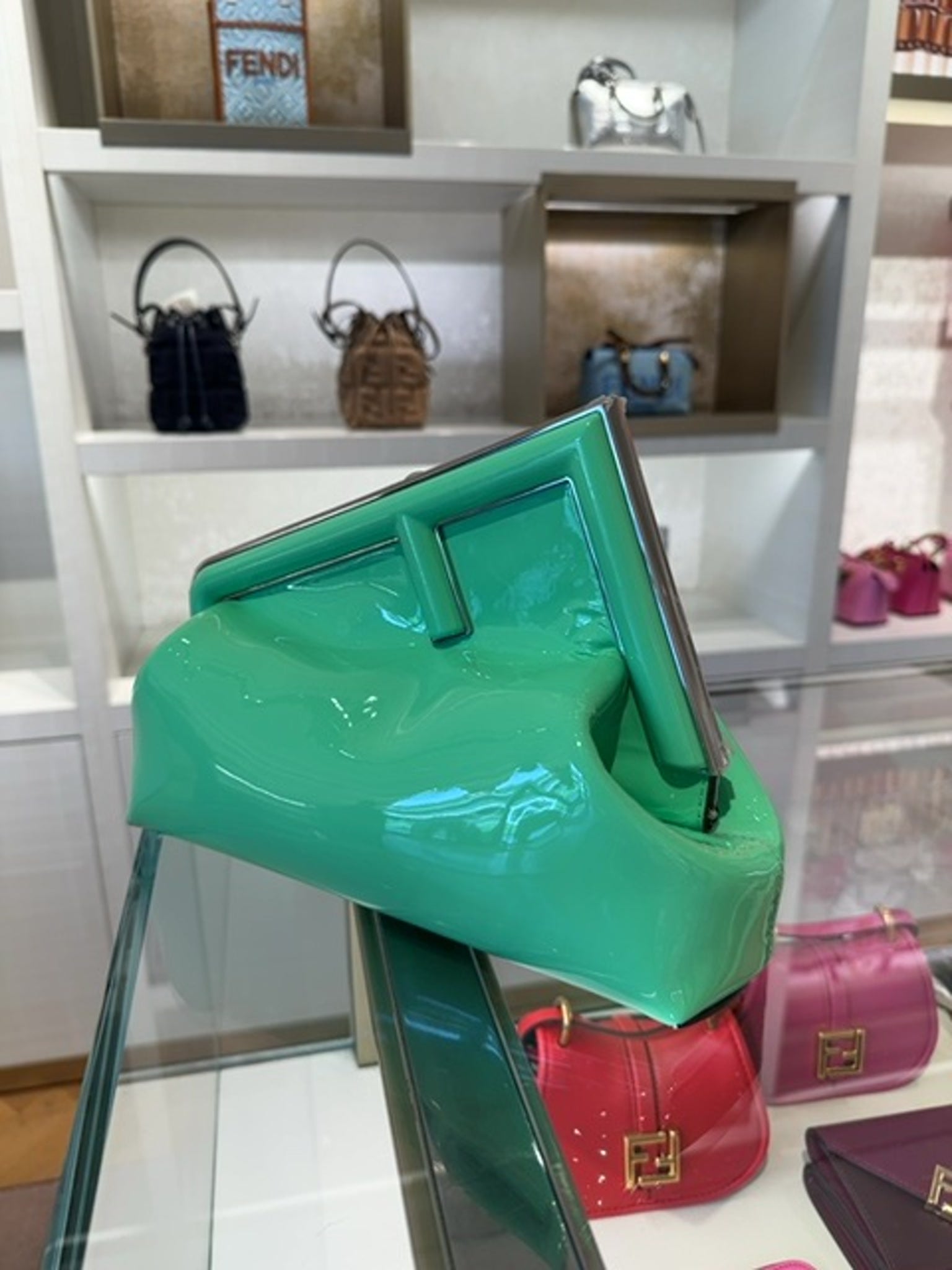 Fendi W.Pochette Fendi First Calf Leather + Inside Fabric Edamame + PFendi