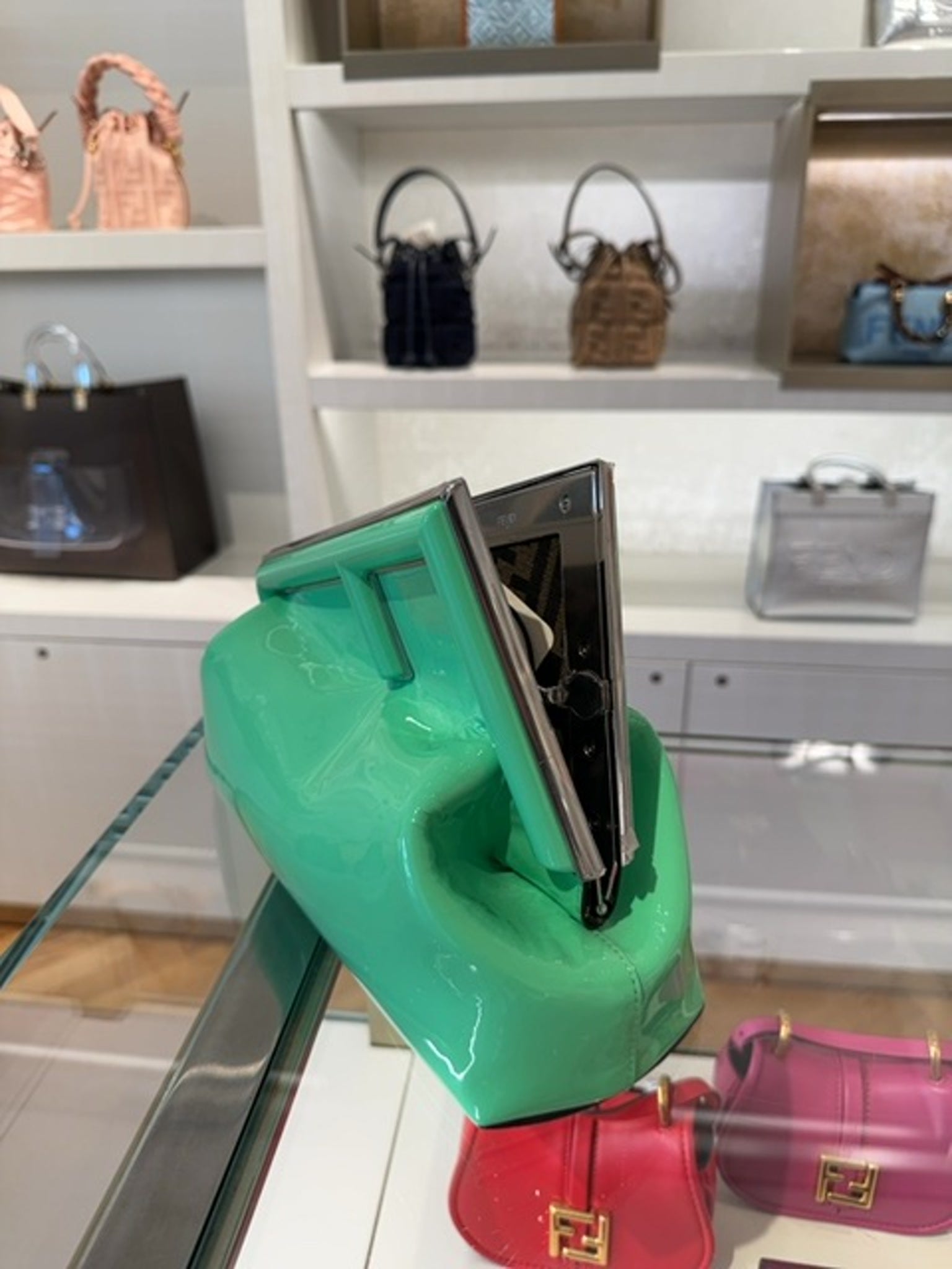 Fendi W.Pochette Fendi First Calf Leather + Inside Fabric Edamame + PFendi