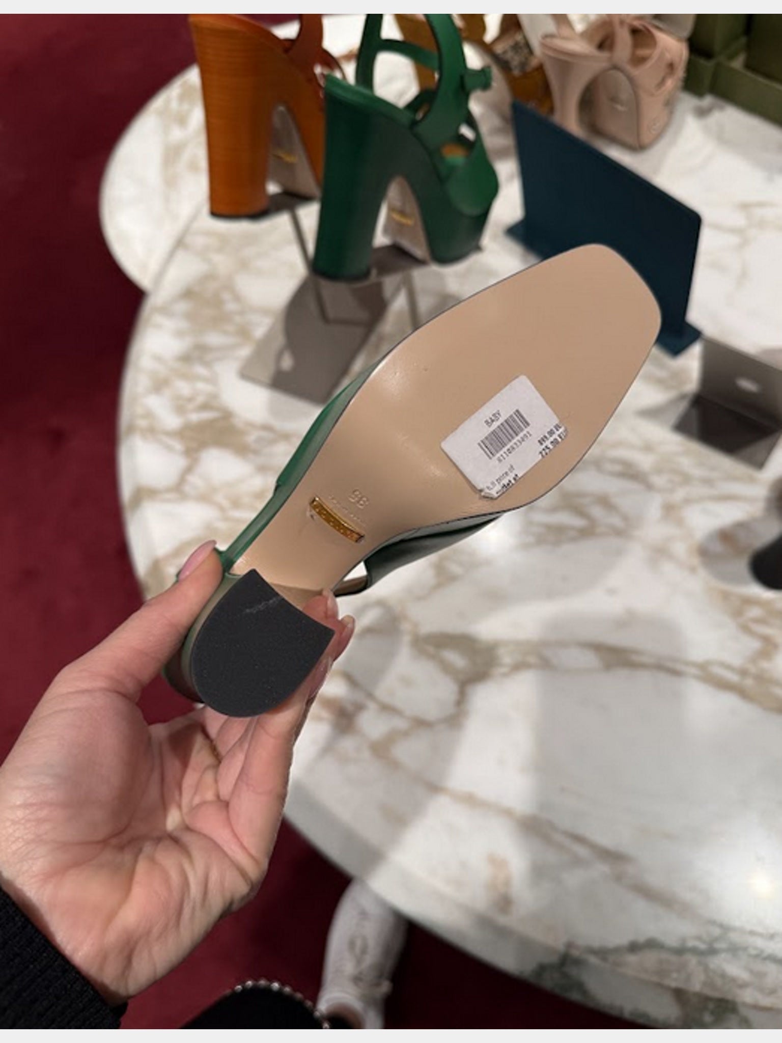 Gucci Zielone Damskie Szpilki na platformieGucci