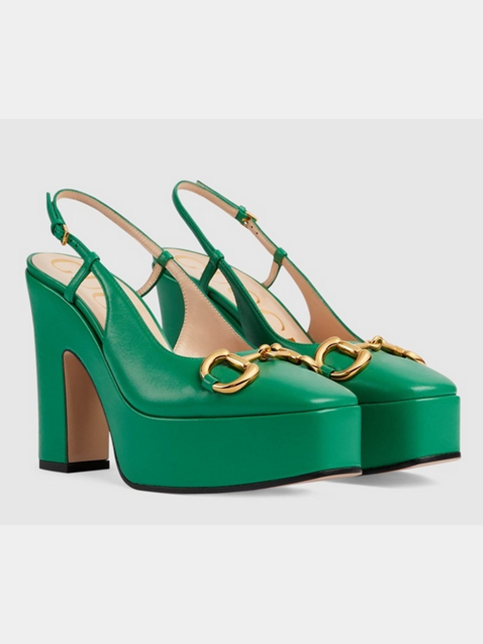 Gucci Zielone Damskie Szpilki na platformieGucci