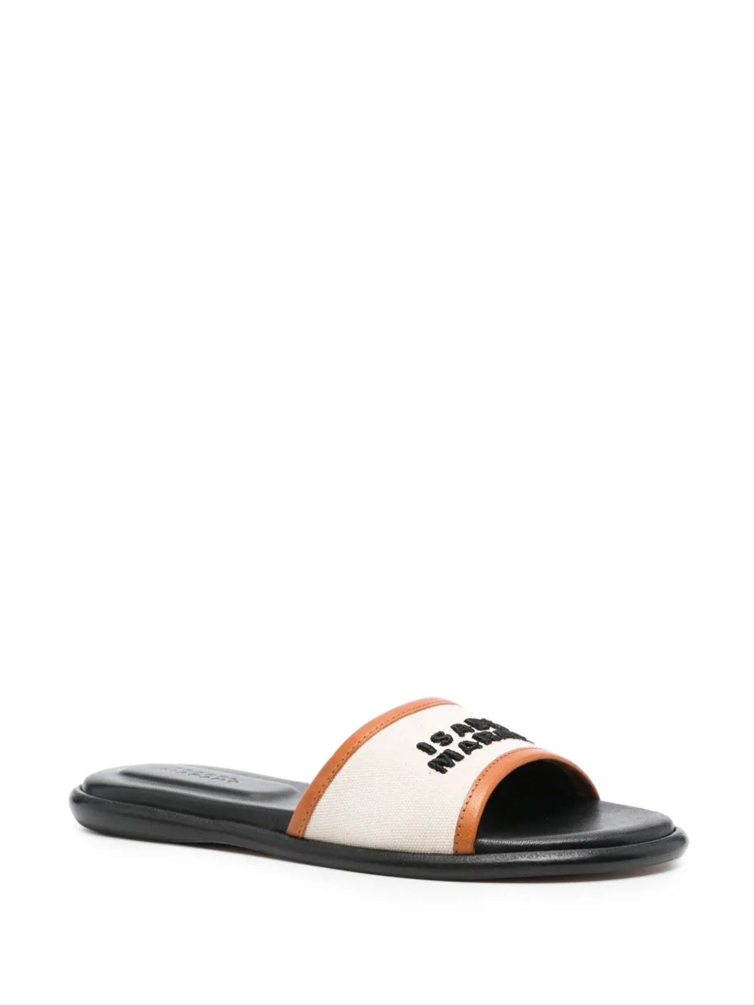 Isabel Marant Klapki Damskie Ecru/Cognac VikeeIsabel Marant