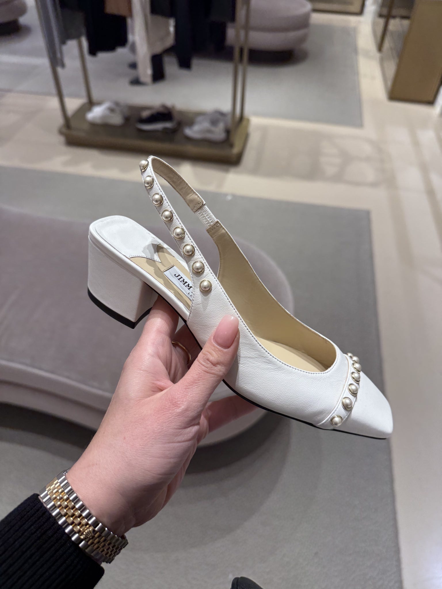 Jimmy Choo Nappa Leather MilkJimmy Choo