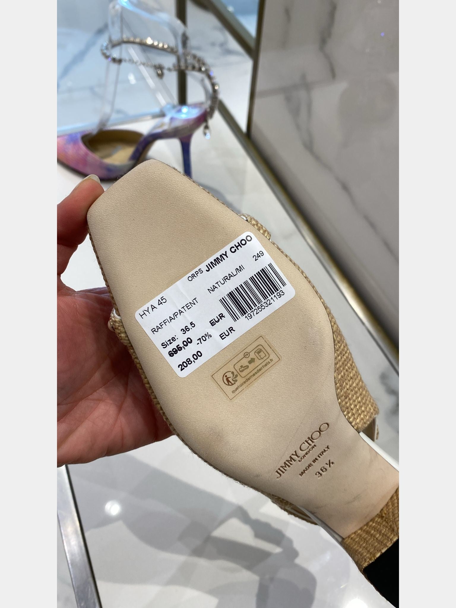 Jimmy Choo RAFFIA/PATENTJimmy Choo