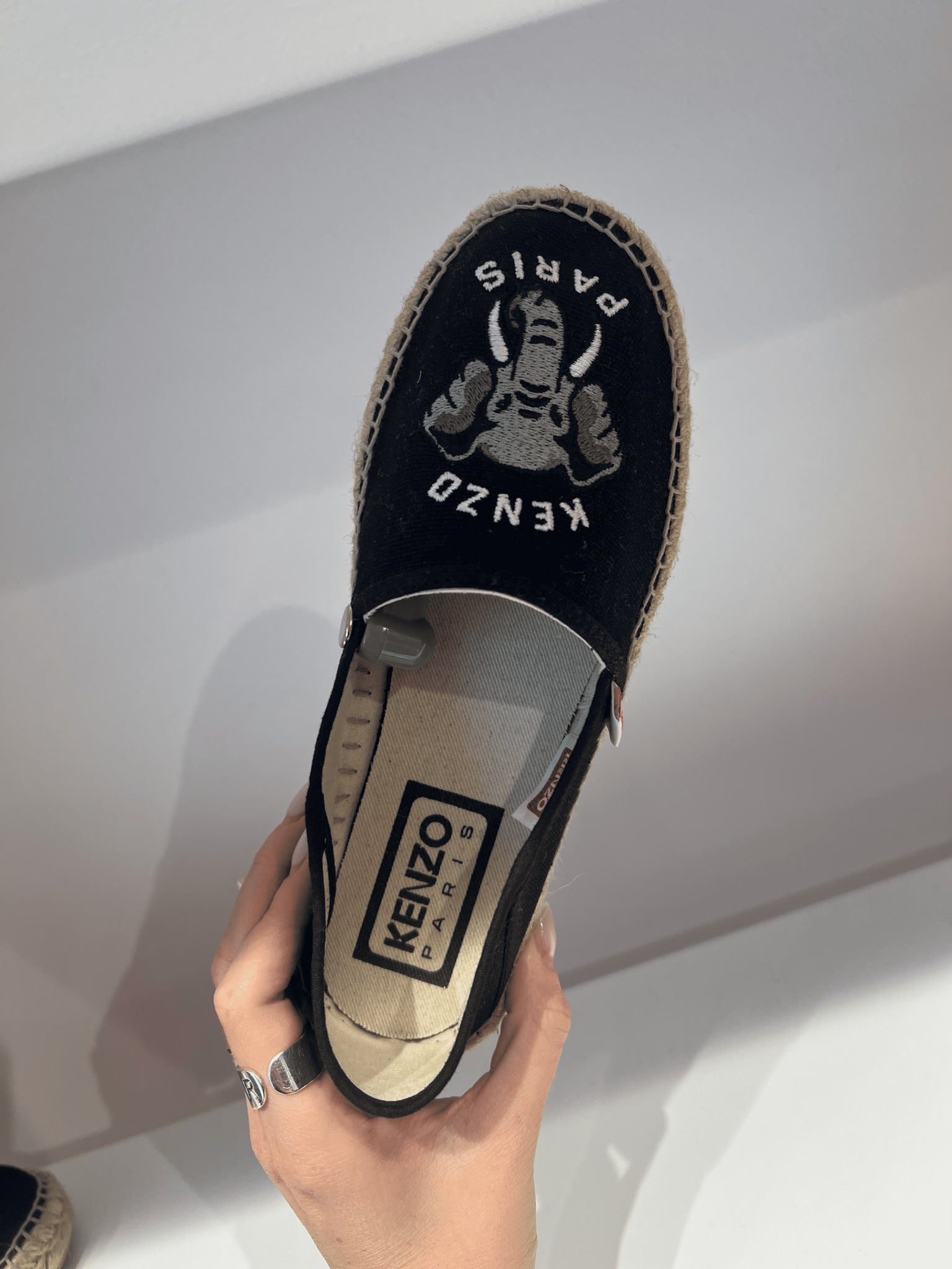 KENZO Czarne Damskie EspadryleKenzo