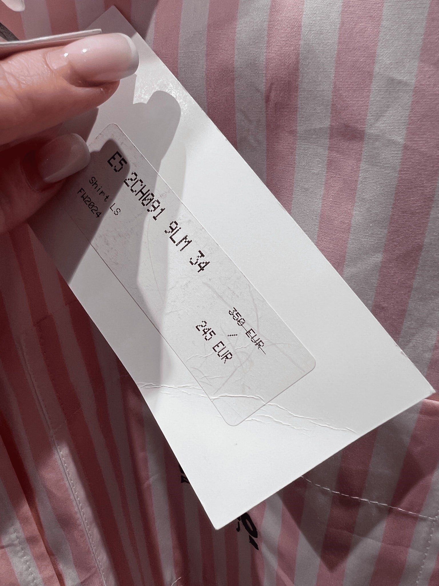 KENZO Damska Koszula Biało - różowa Boke Flower Oversize Shirt E5 2CH091 9LM 34Kenzo